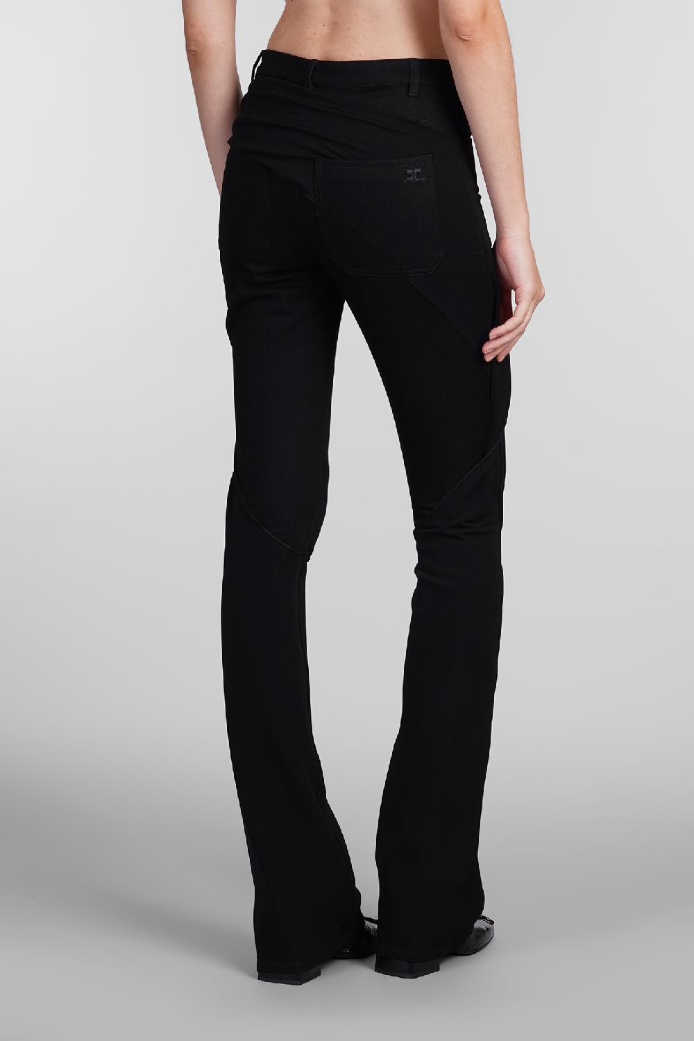 Deliberti Courreges Pantalone in cotone nero cod. 408106 - Deliberti The Luxury Shopping Sottocosto