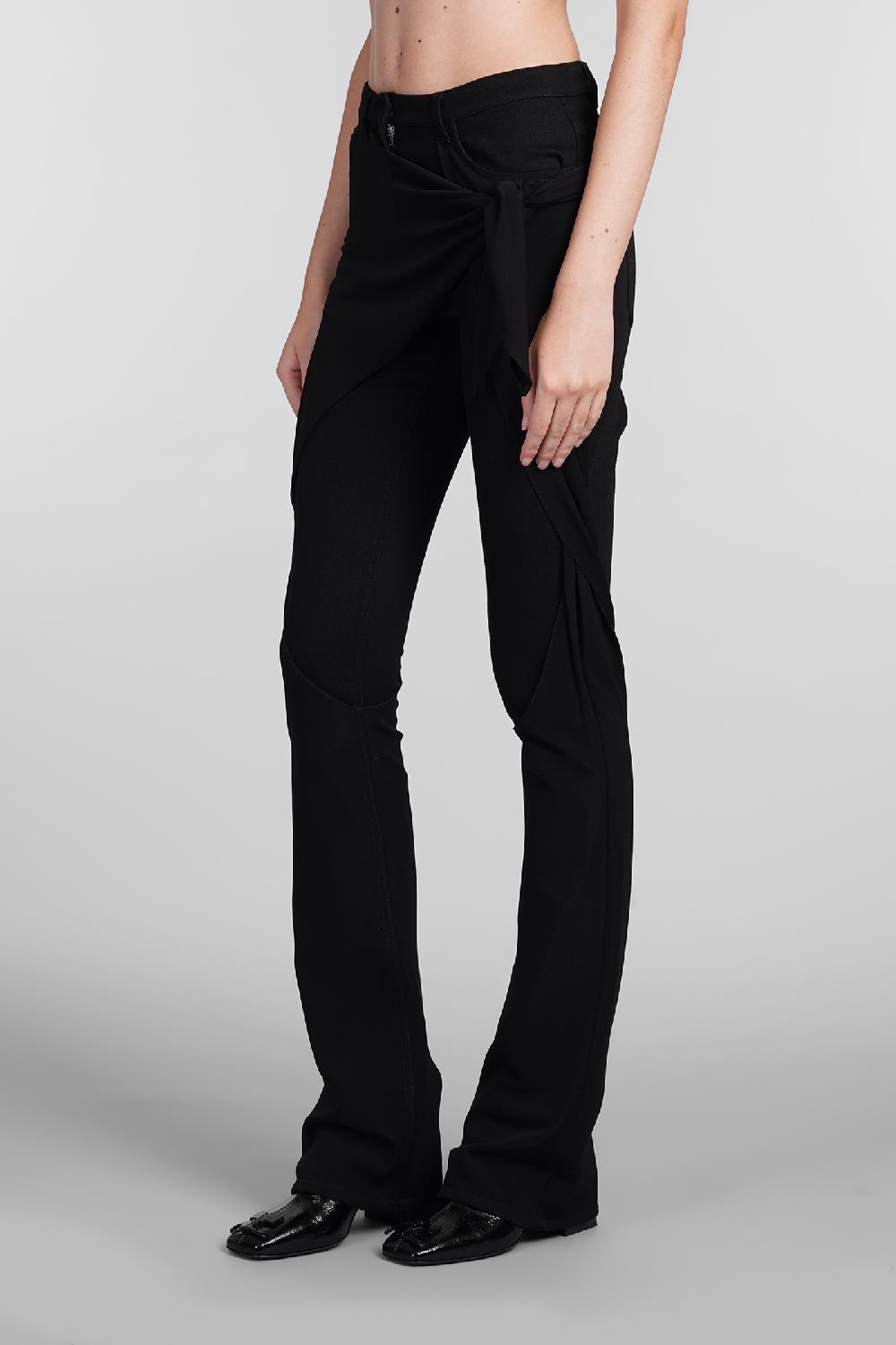 Deliberti Courreges Pantalone in cotone nero cod. 408106 - Deliberti The Luxury Shopping Sottocosto