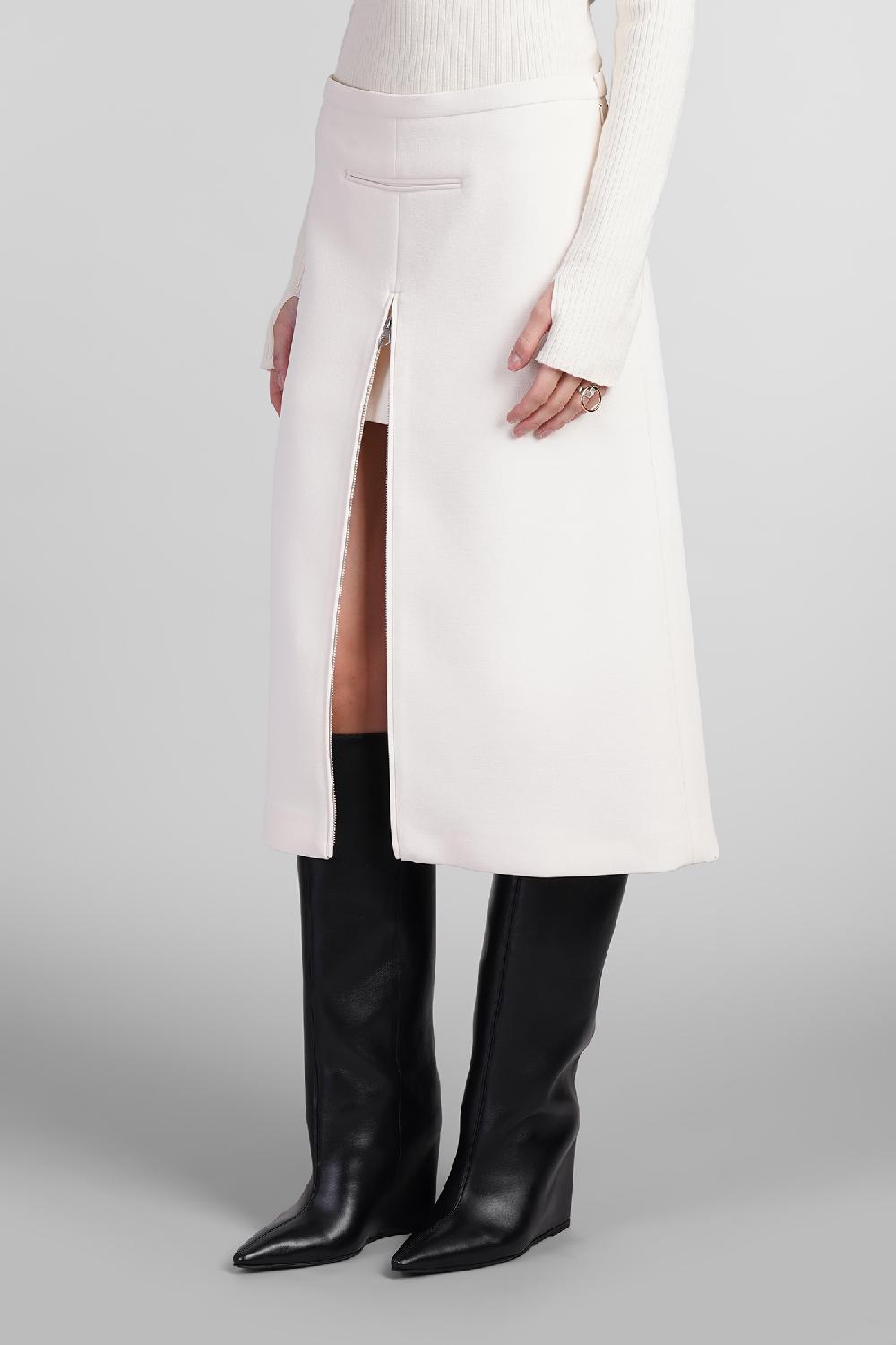 Deliberti Courreges Gonna in poliestere beige cod. 408120 - Deliberti The Luxury Shopping Economico