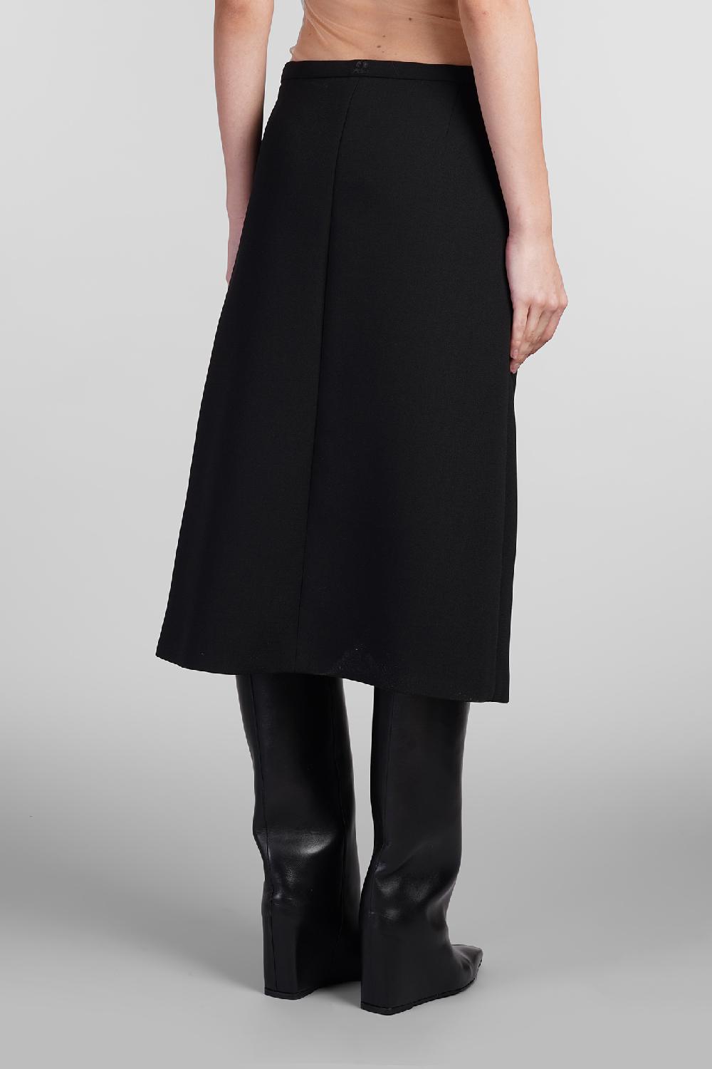 Deliberti Courreges Gonna in poliestere nero cod. 408121 - Deliberti The Luxury Shopping Online