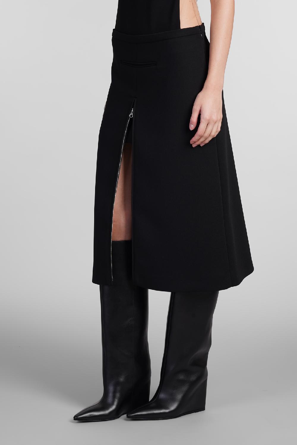 Deliberti Courreges Gonna in poliestere nero cod. 408121 - Deliberti The Luxury Shopping Online