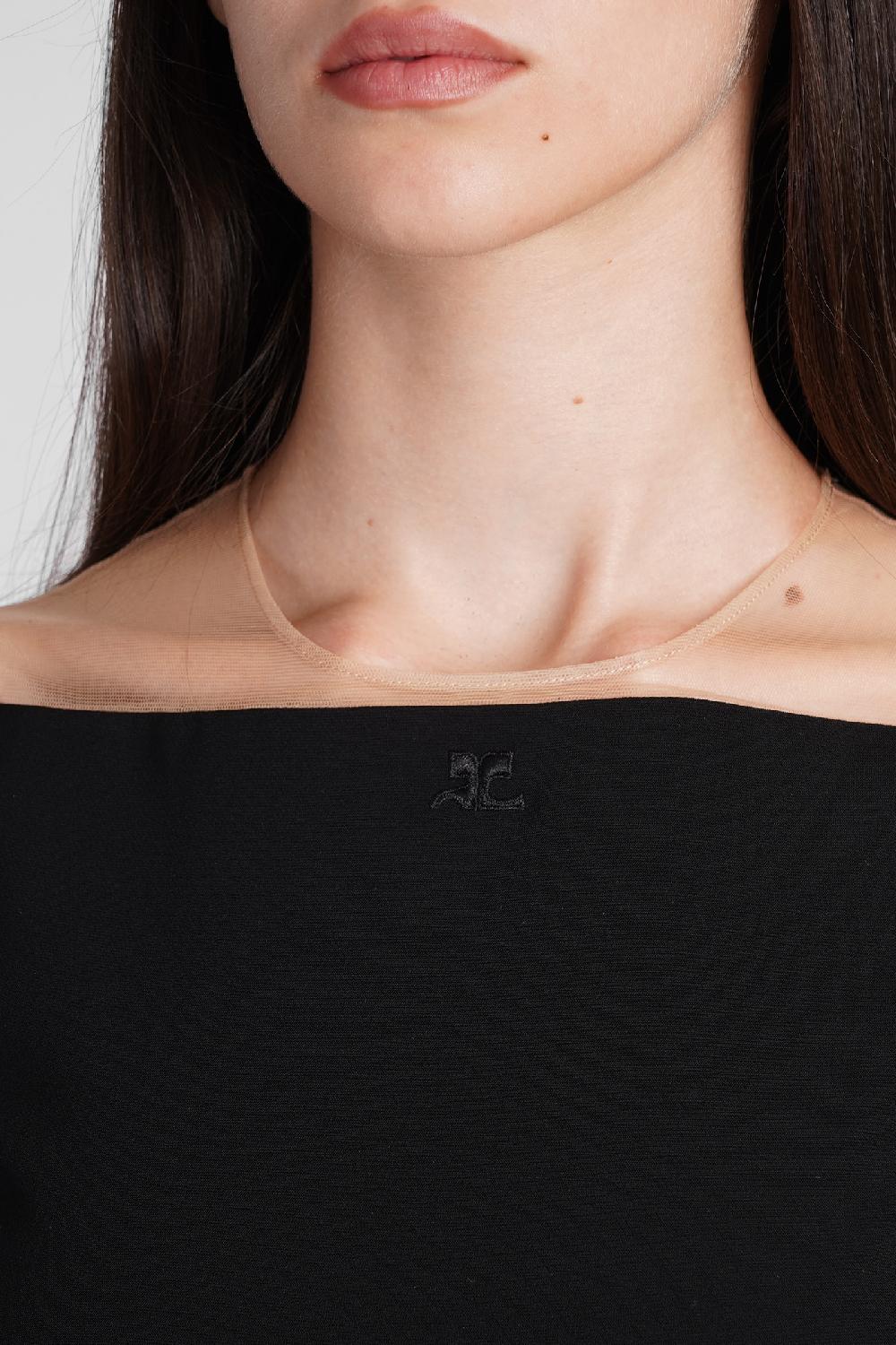 Deliberti Courreges Body in poliestere nero cod. 408554 - Deliberti The Luxury Shopping Outlet
