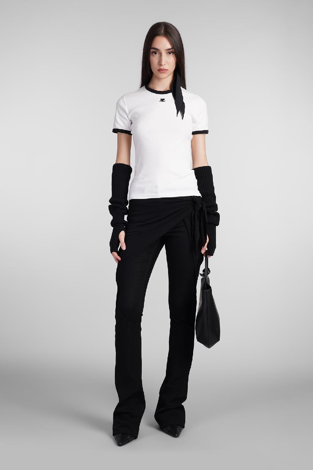 Deliberti Courreges T-shirt in cotone bianco cod. 408558 - Deliberti The Luxury Shopping Saldi