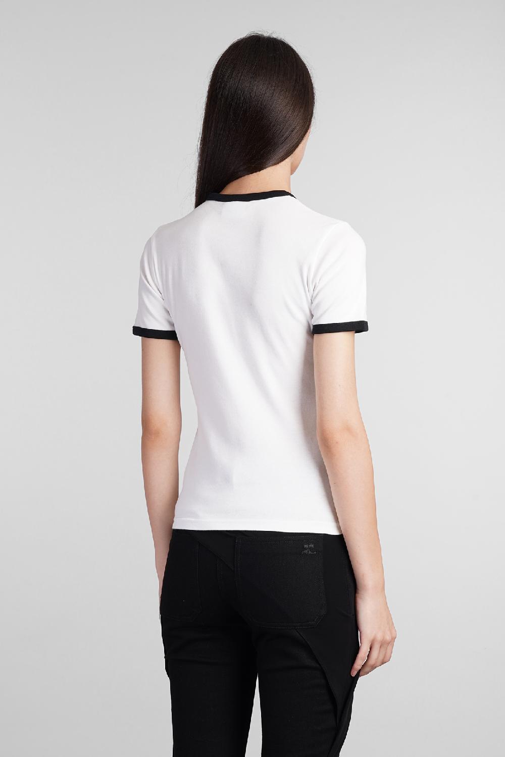 Deliberti Courreges T-shirt in cotone bianco cod. 408558 - Deliberti The Luxury Shopping Saldi