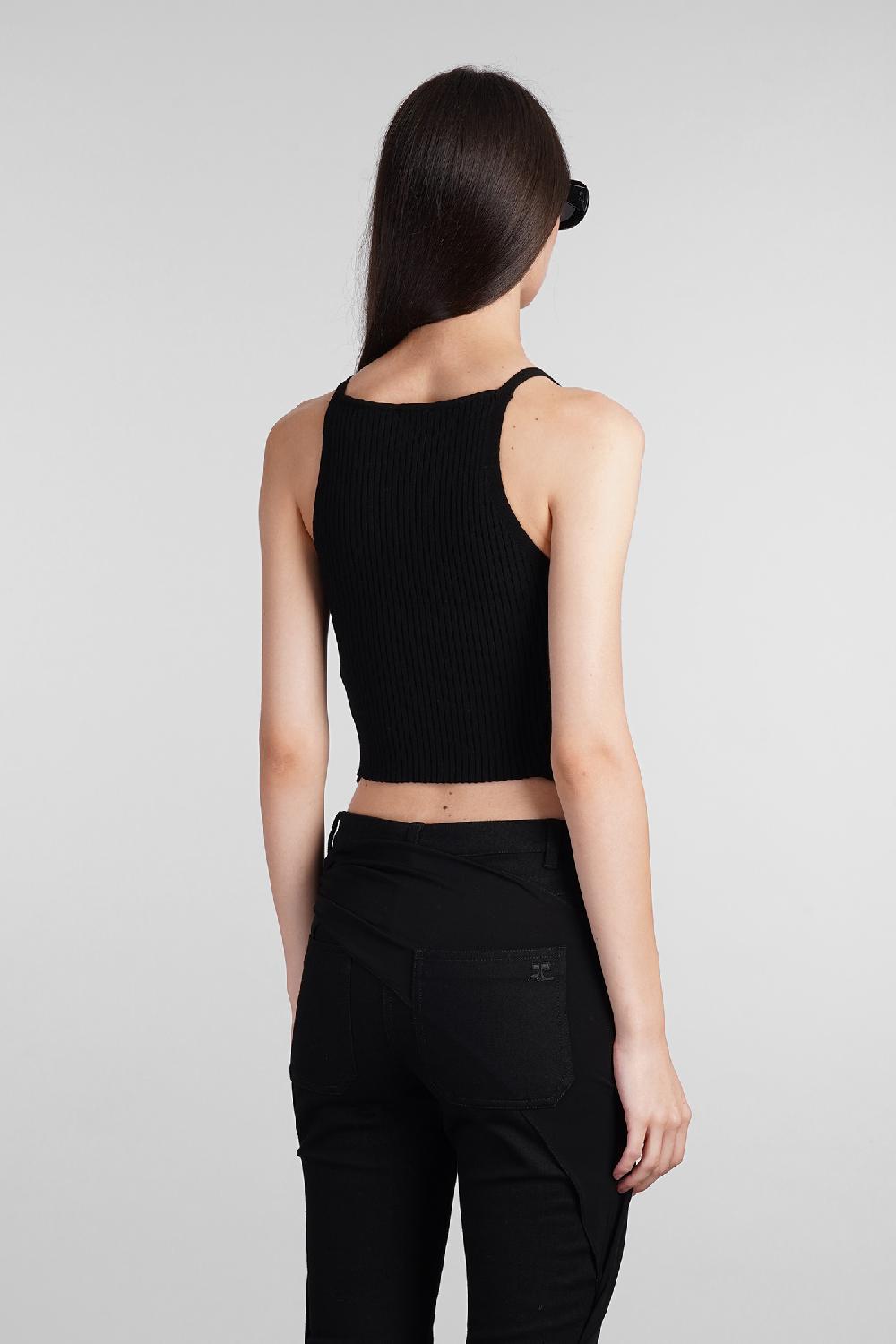 Deliberti Courreges Topwear in viscosa nera cod. 408562 - Deliberti The Luxury Shopping Vendita Economica
