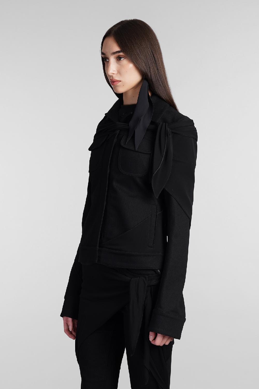 Deliberti Courreges Giacca casual in cotone nero cod. 409188 - Deliberti The Luxury Shopping Saldi Di Fabbrica