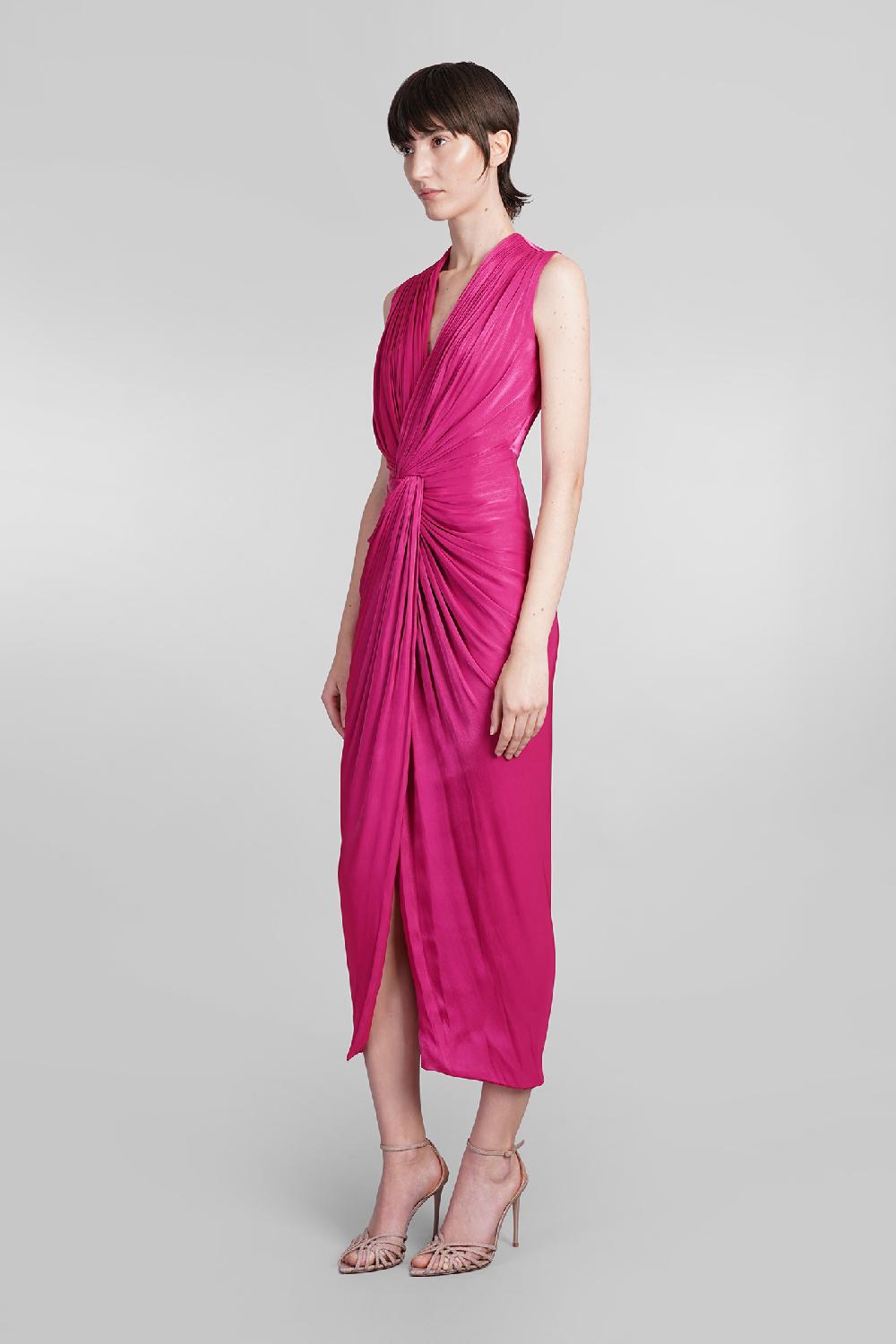 Deliberti Costarellos Abito franca in poliestere fucsia cod. 401966 - Deliberti The Luxury Shopping Negozio