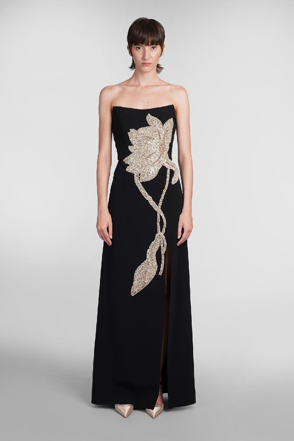 Deliberti Costarellos Abito fara in poliestere nero cod. 406738 - Deliberti The Luxury Shopping Black Friday