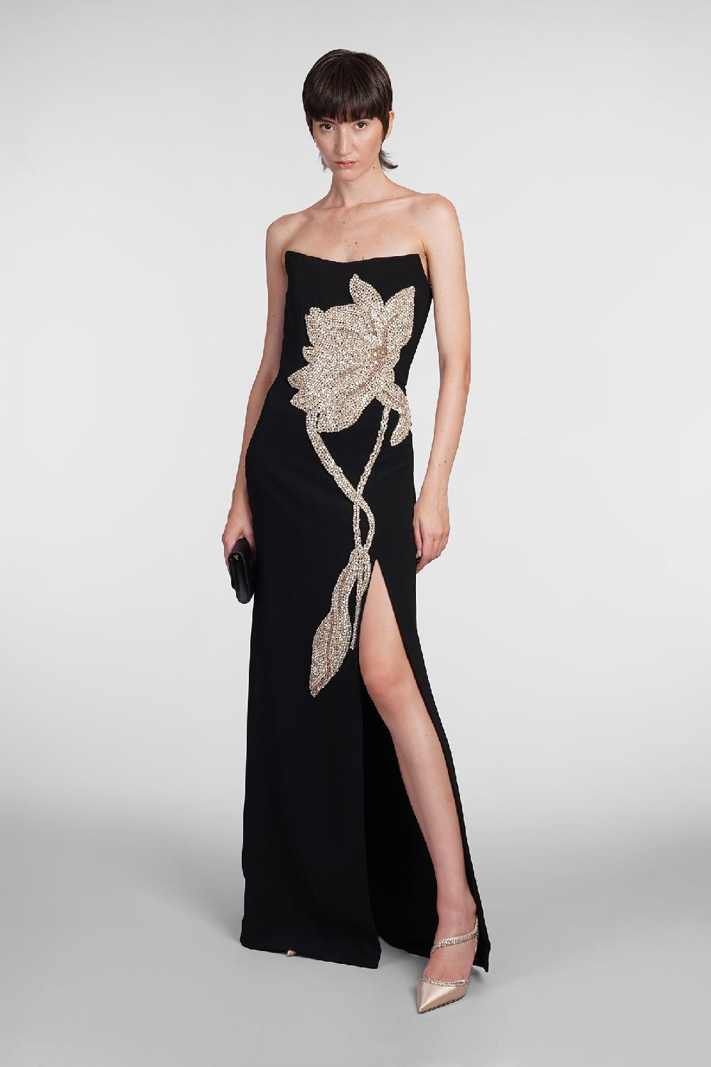 Deliberti Costarellos Abito fara in poliestere nero cod. 406738 - Deliberti The Luxury Shopping Black Friday