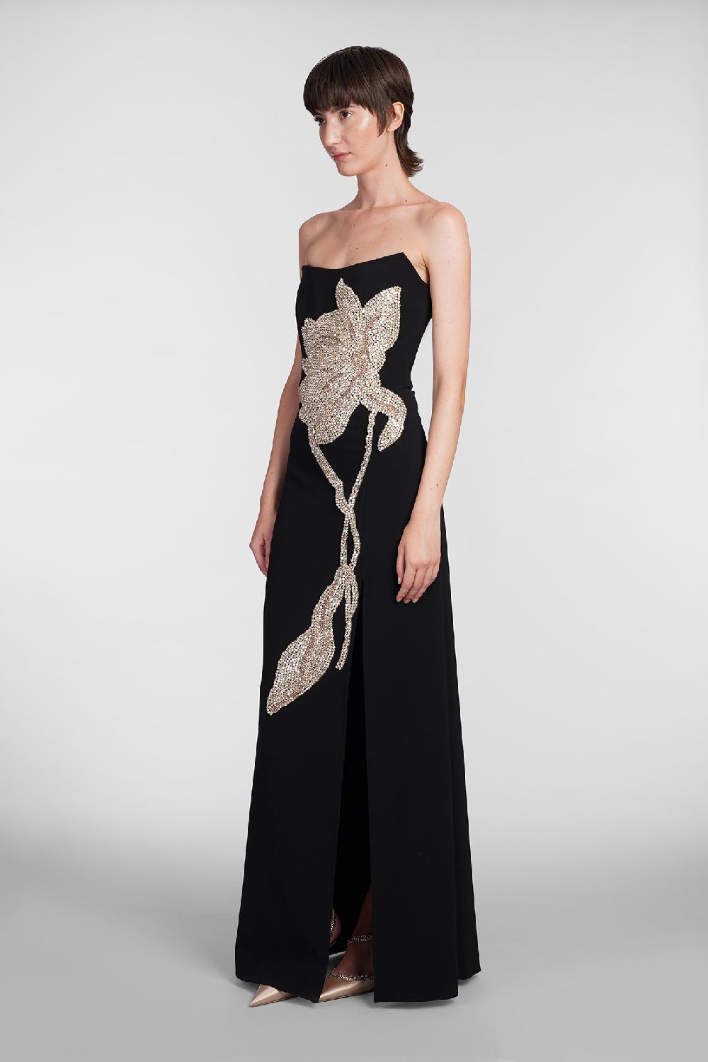 Deliberti Costarellos Abito fara in poliestere nero cod. 406738 - Deliberti The Luxury Shopping Black Friday
