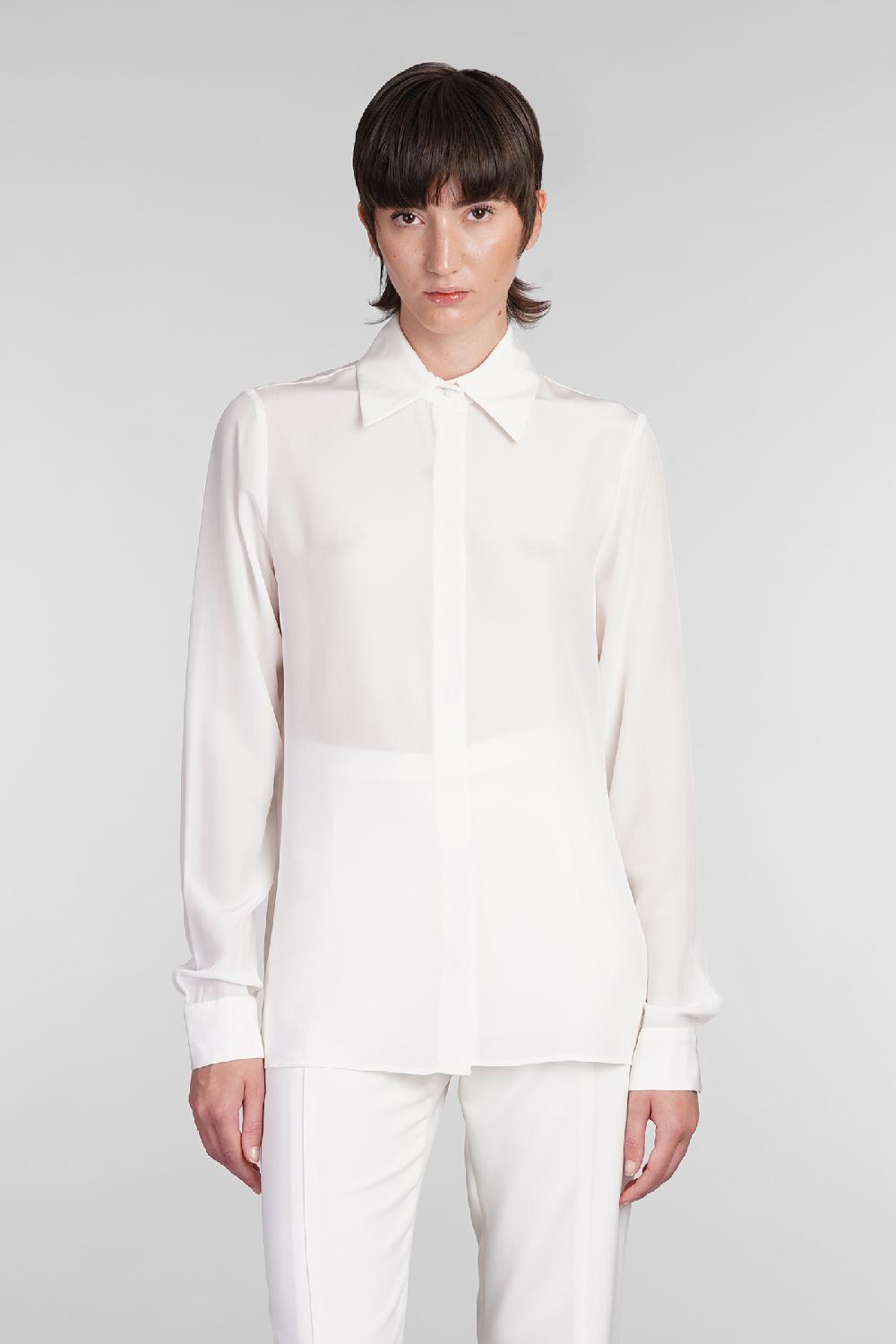 Deliberti Costarellos Camicia keltie in seta beige cod. 406742 - Deliberti The Luxury Shopping
