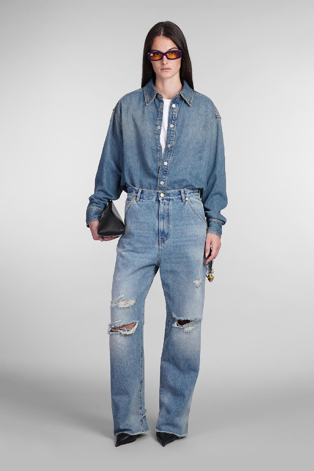 Deliberti DarkPark Jeans lisa in cotone blu cod. 404819 - Deliberti The Luxury Shopping Vendita calda
