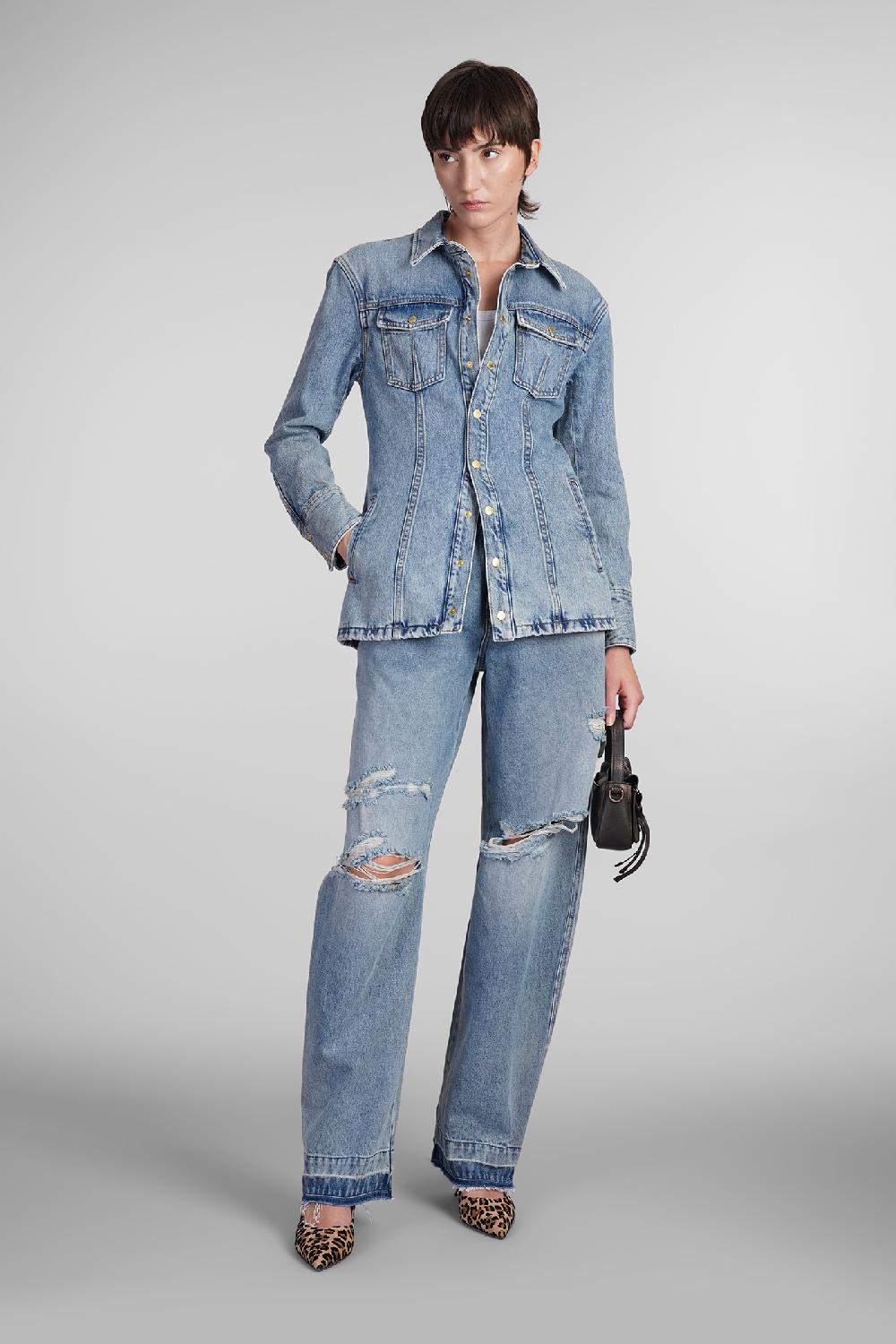 Deliberti DarkPark Giacche denim nicole in denim blu cod. 408994 - Deliberti The Luxury Shopping Offerta temporanea