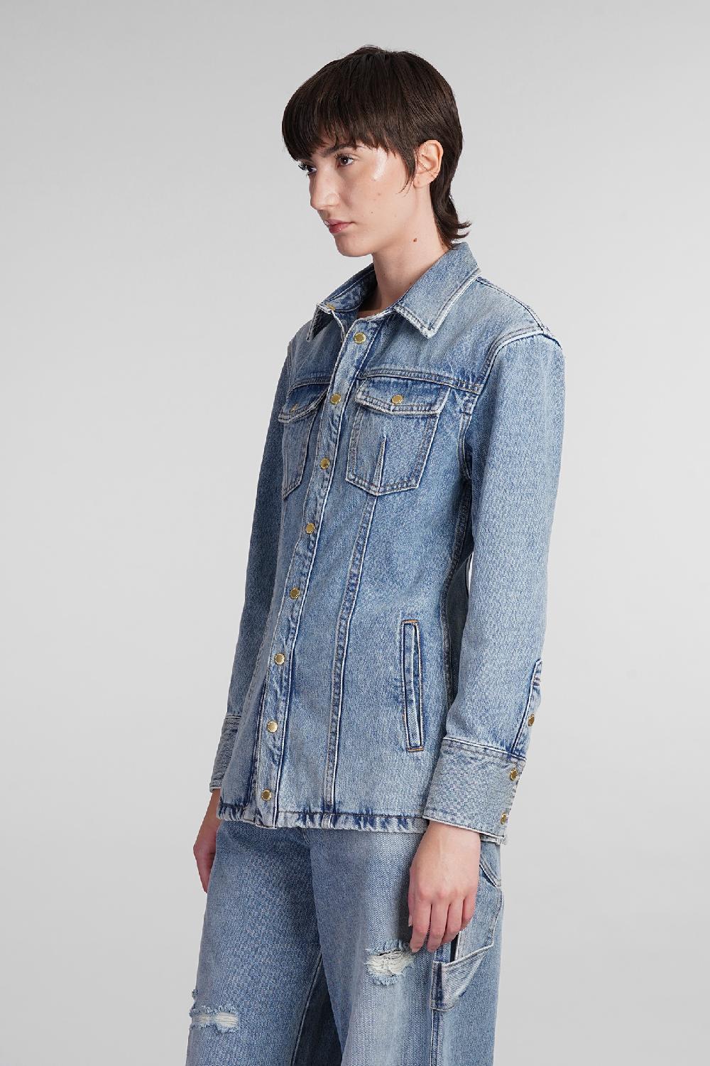 Deliberti DarkPark Giacche denim nicole in denim blu cod. 408994 - Deliberti The Luxury Shopping Offerta temporanea