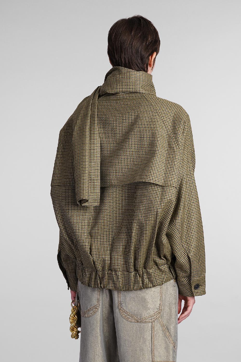 Deliberti DarkPark Bomber lee in lana verde cod. 408995 - Deliberti The Luxury Shopping Offerte esclusive