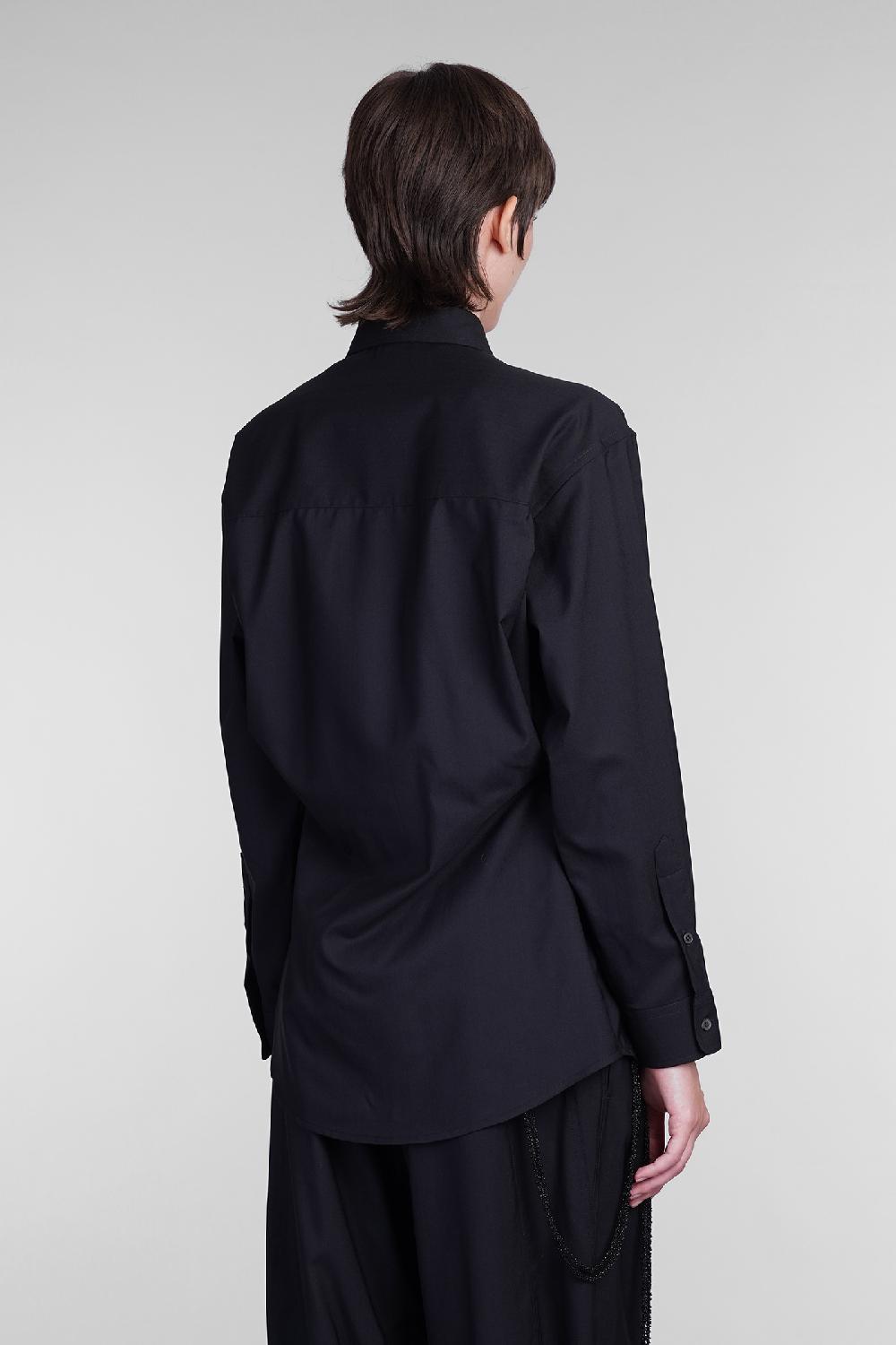 Deliberti DarkPark Camicia anne in lana nera cod. 406171 - Deliberti The Luxury Shopping Offerte speciali