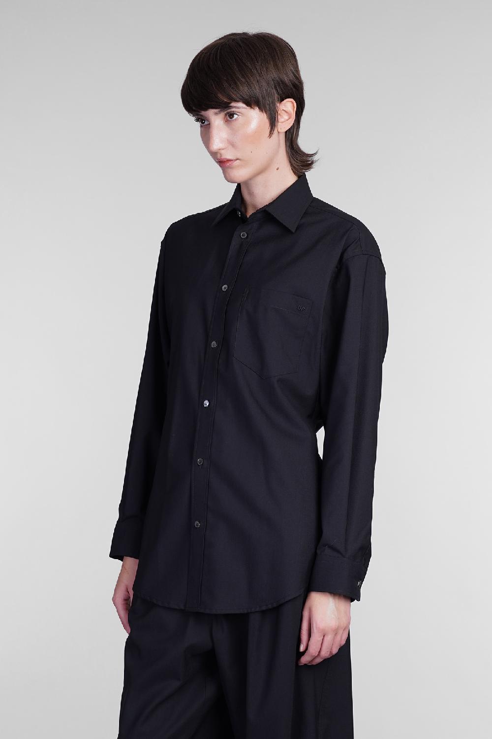 Deliberti DarkPark Camicia anne in lana nera cod. 406171 - Deliberti The Luxury Shopping Offerte speciali