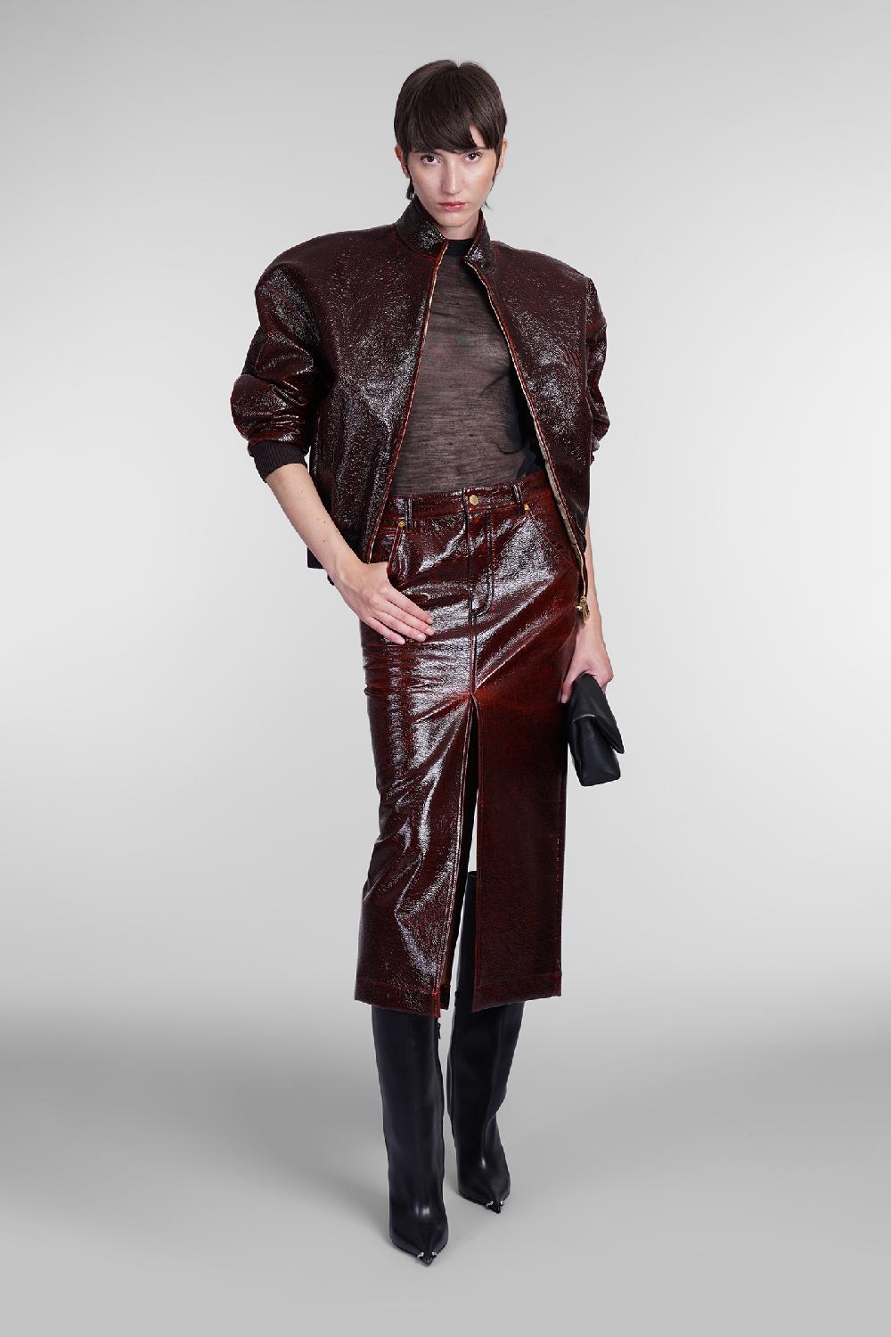 Deliberti DarkPark Gonna erika in lana bordeaux cod. 406172 - Deliberti The Luxury Shopping Enormi risparmi