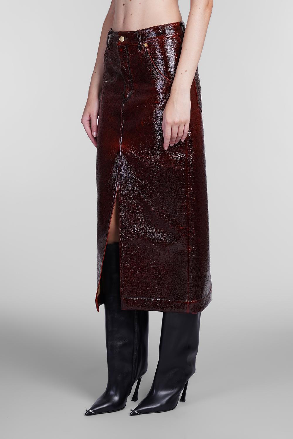 Deliberti DarkPark Gonna erika in lana bordeaux cod. 406172 - Deliberti The Luxury Shopping Enormi risparmi
