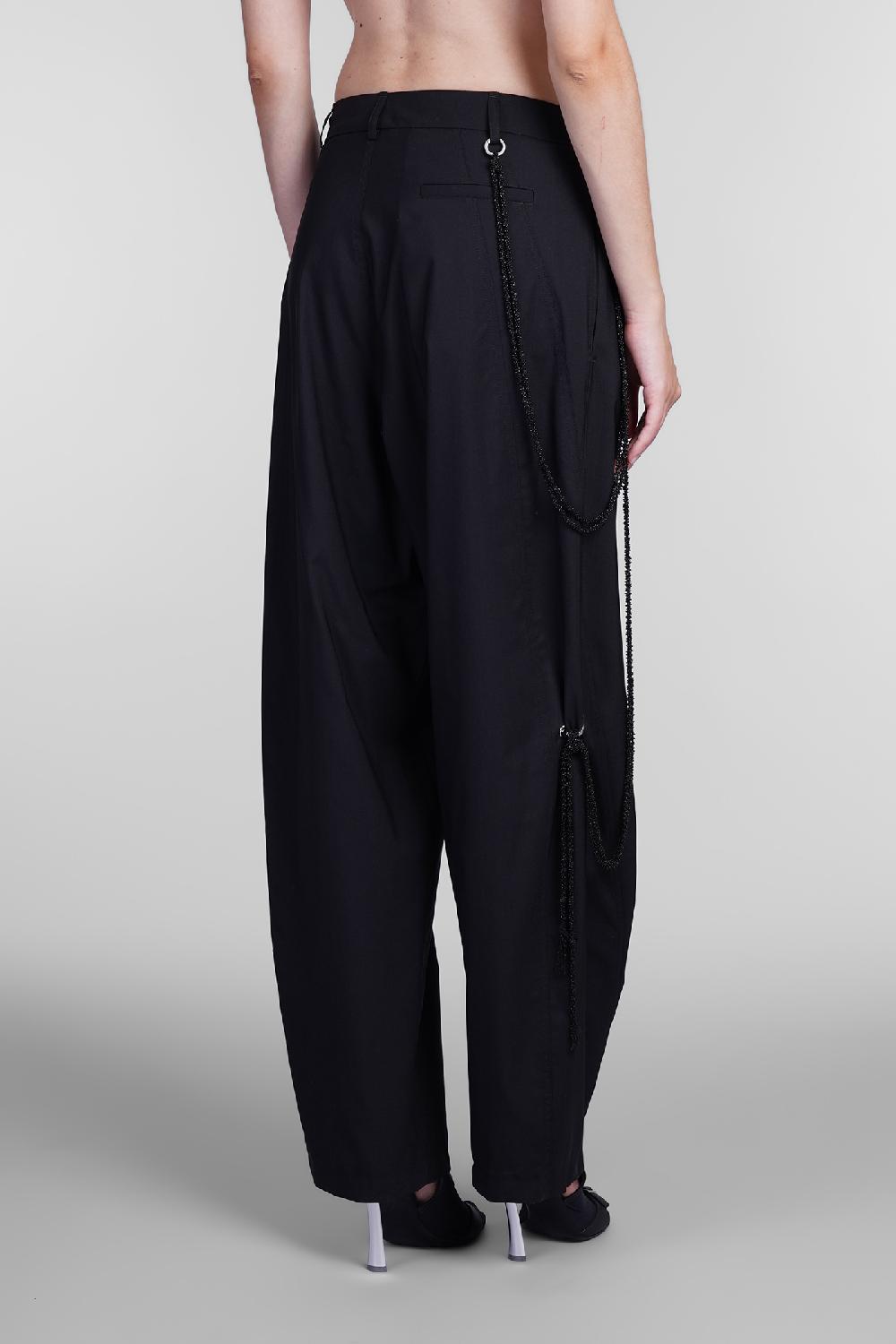 Deliberti DarkPark Pantalone phebe in lana nera cod. 406173 - Deliberti The Luxury Shopping Sconti VIP