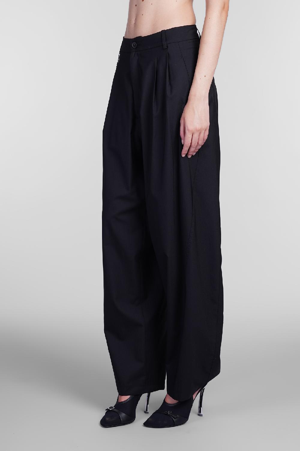 Deliberti DarkPark Pantalone phebe in lana nera cod. 406173 - Deliberti The Luxury Shopping Sconti VIP