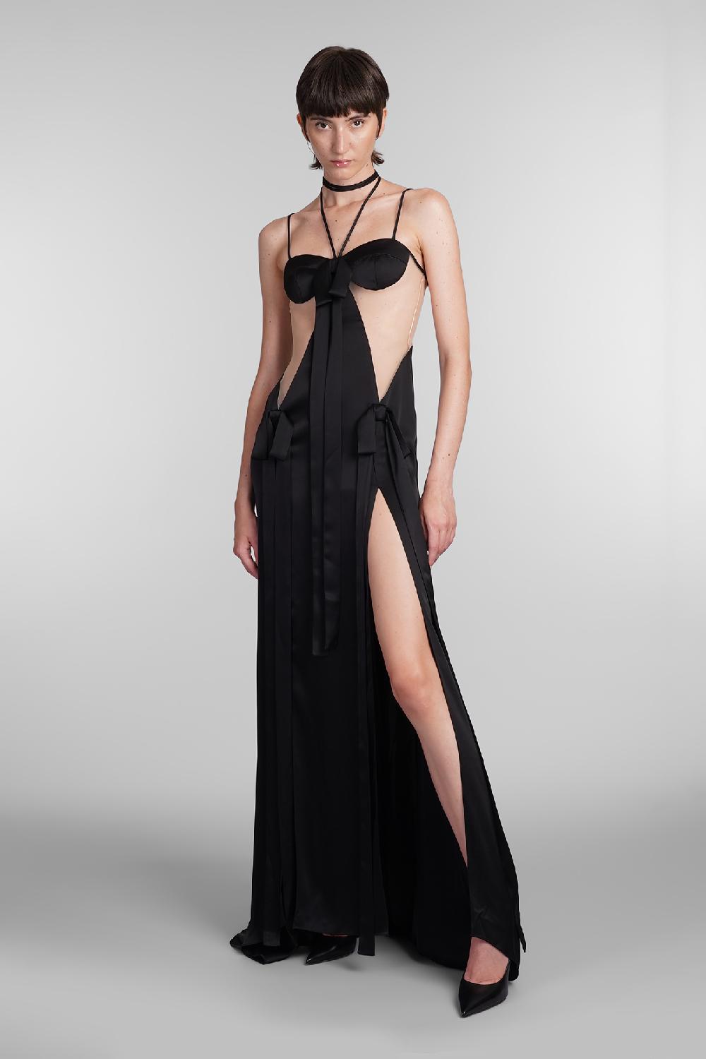 Deliberti David Koma Abito in triacetato nero cod. 405088 - Deliberti The Luxury Shopping Super Saving Price