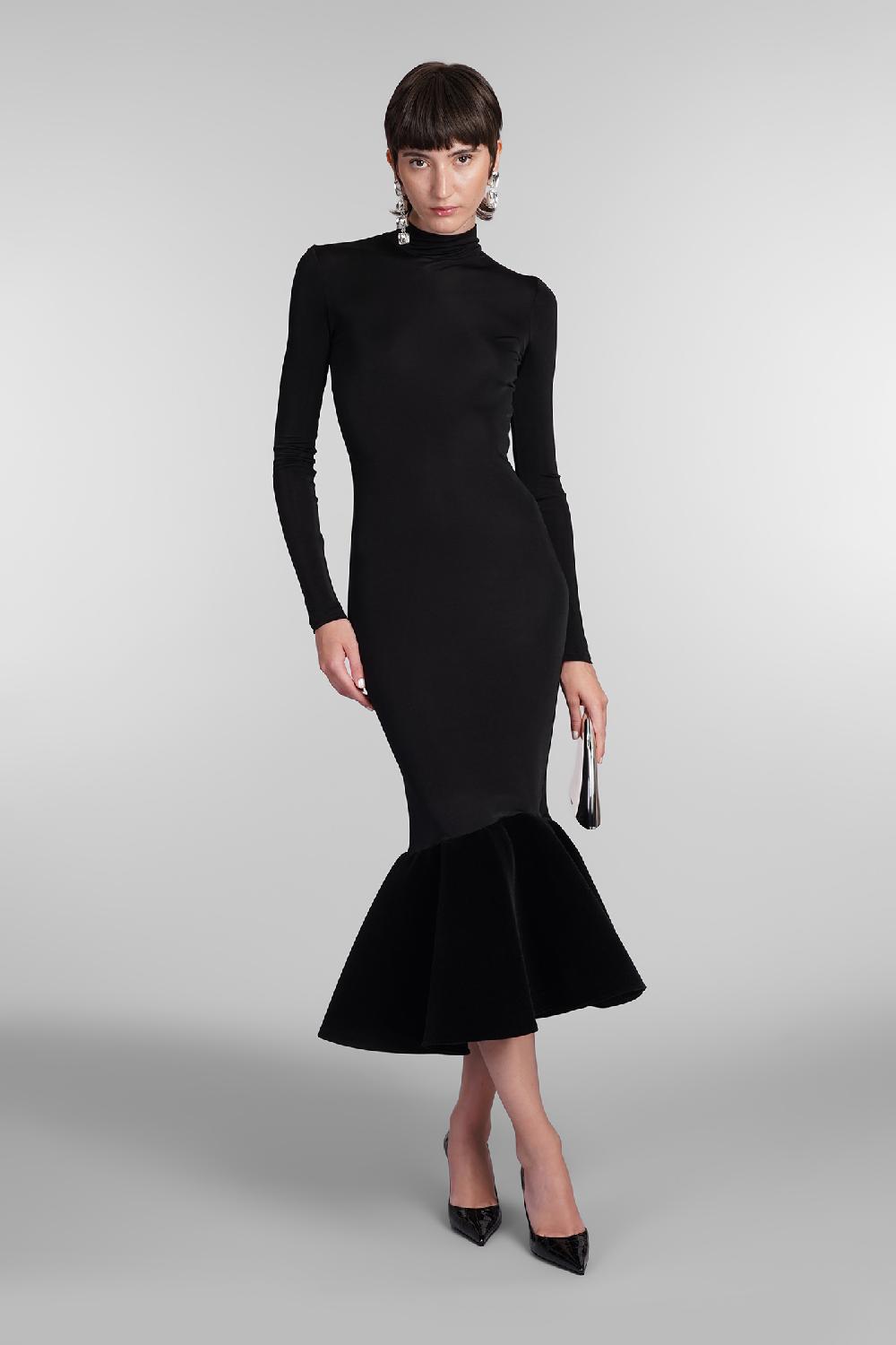 Deliberti David Koma Abito in viscosa nera cod. 405095 - Deliberti The Luxury Shopping Ultimi due giorni