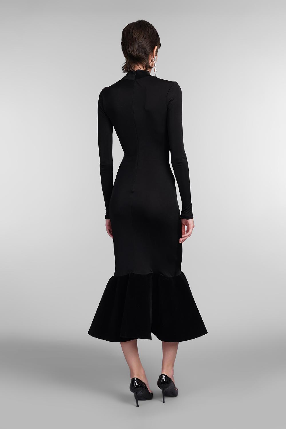 Deliberti David Koma Abito in viscosa nera cod. 405095 - Deliberti The Luxury Shopping Ultimi due giorni