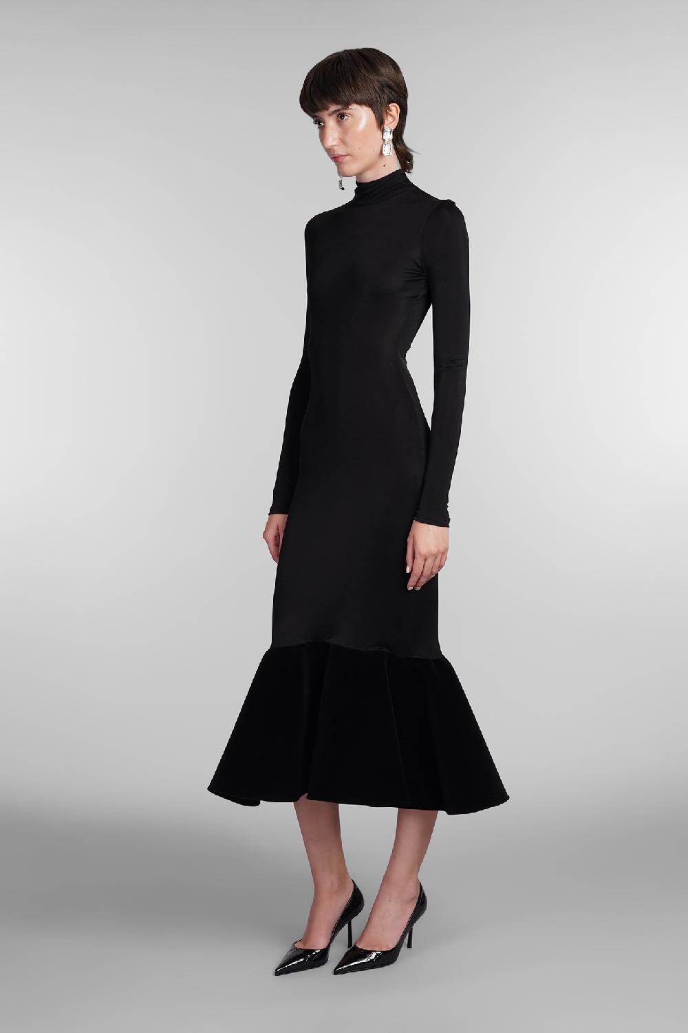 Deliberti David Koma Abito in viscosa nera cod. 405095 - Deliberti The Luxury Shopping Ultimi due giorni
