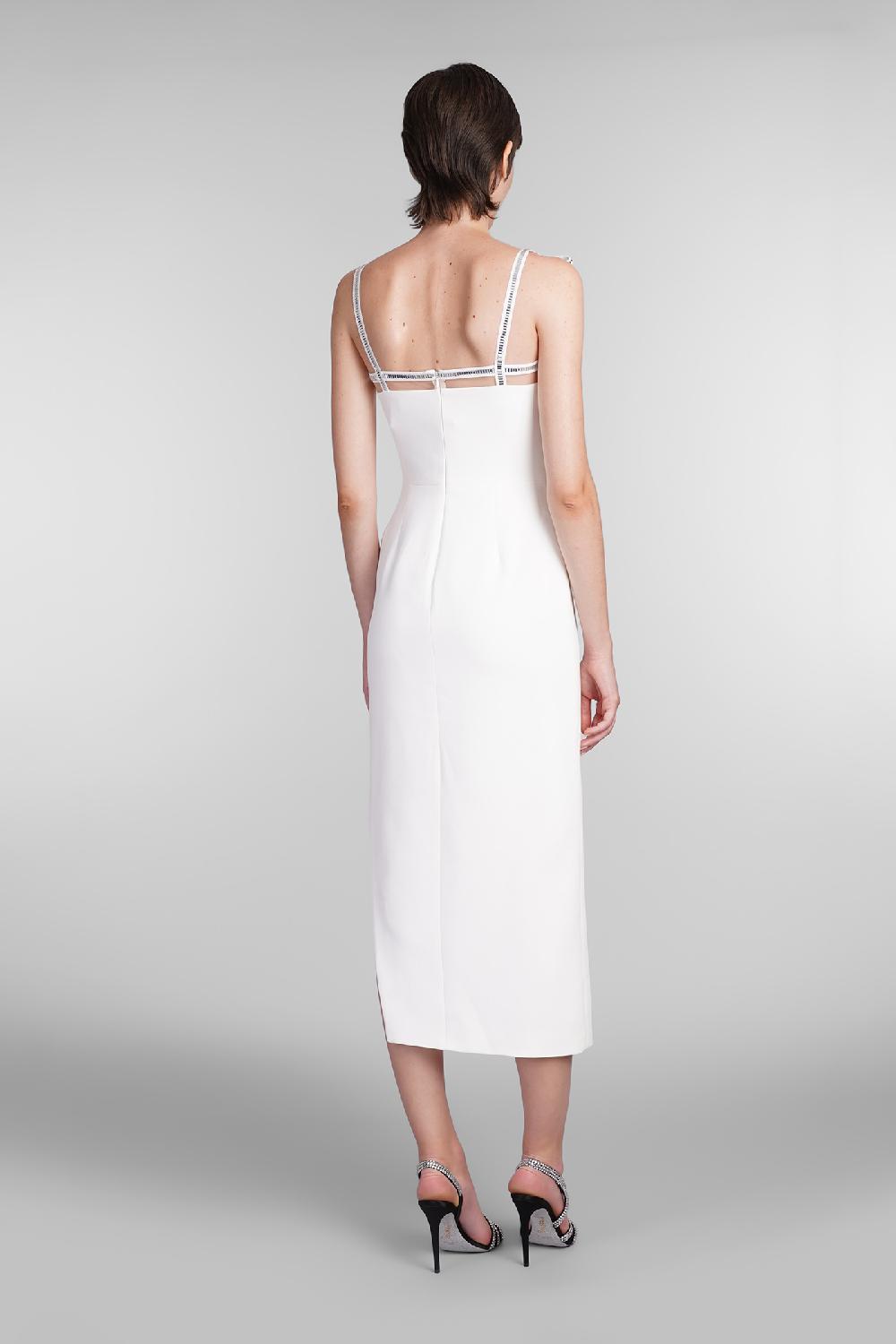 Deliberti David Koma Abito in viscosa bianca cod. 405098 - Deliberti The Luxury Shopping Fino al 50% di sconto