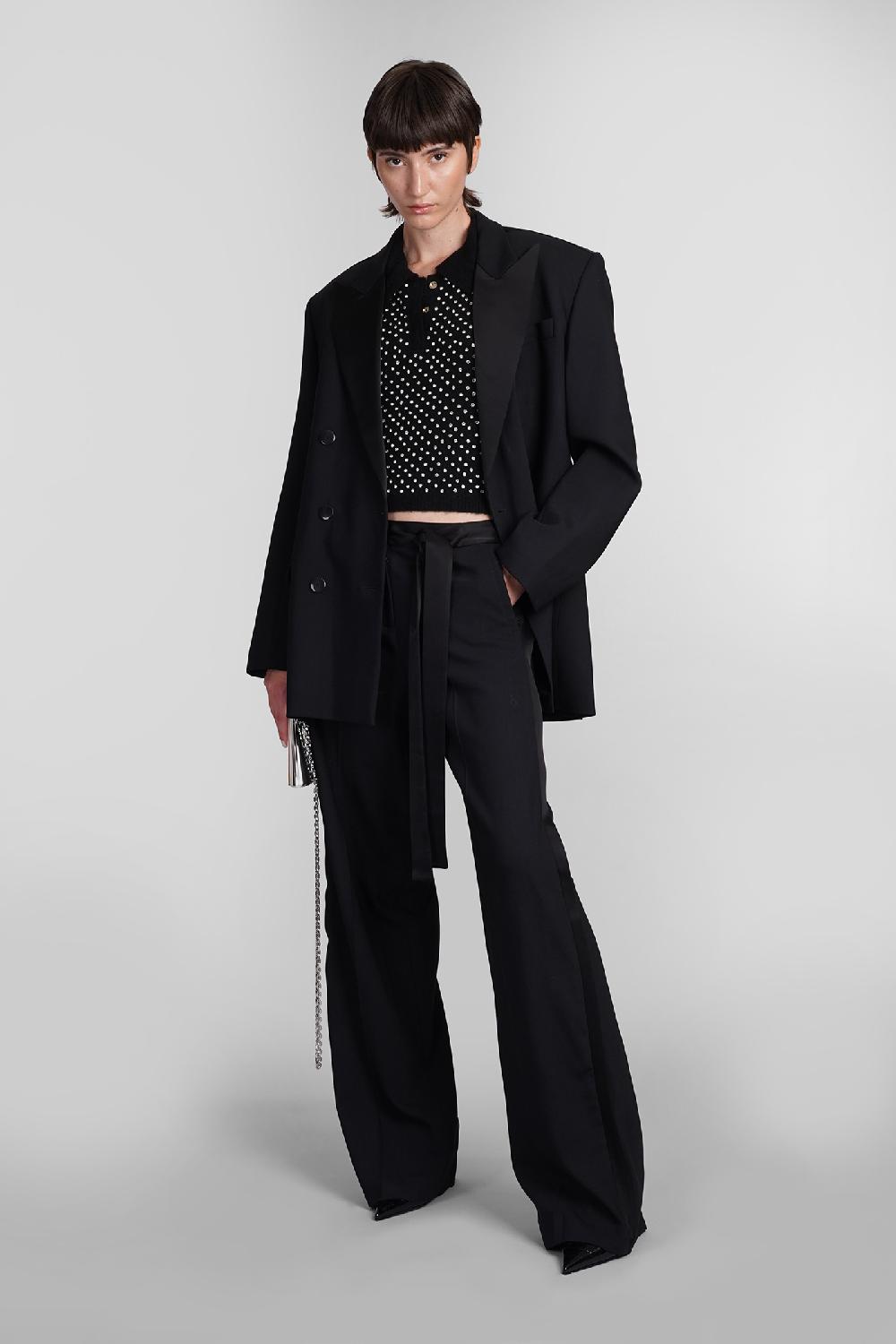 Deliberti David Koma Polo in lana nera cod. 405107 - Deliberti The Luxury Shopping Offerta speciale della fabbrica