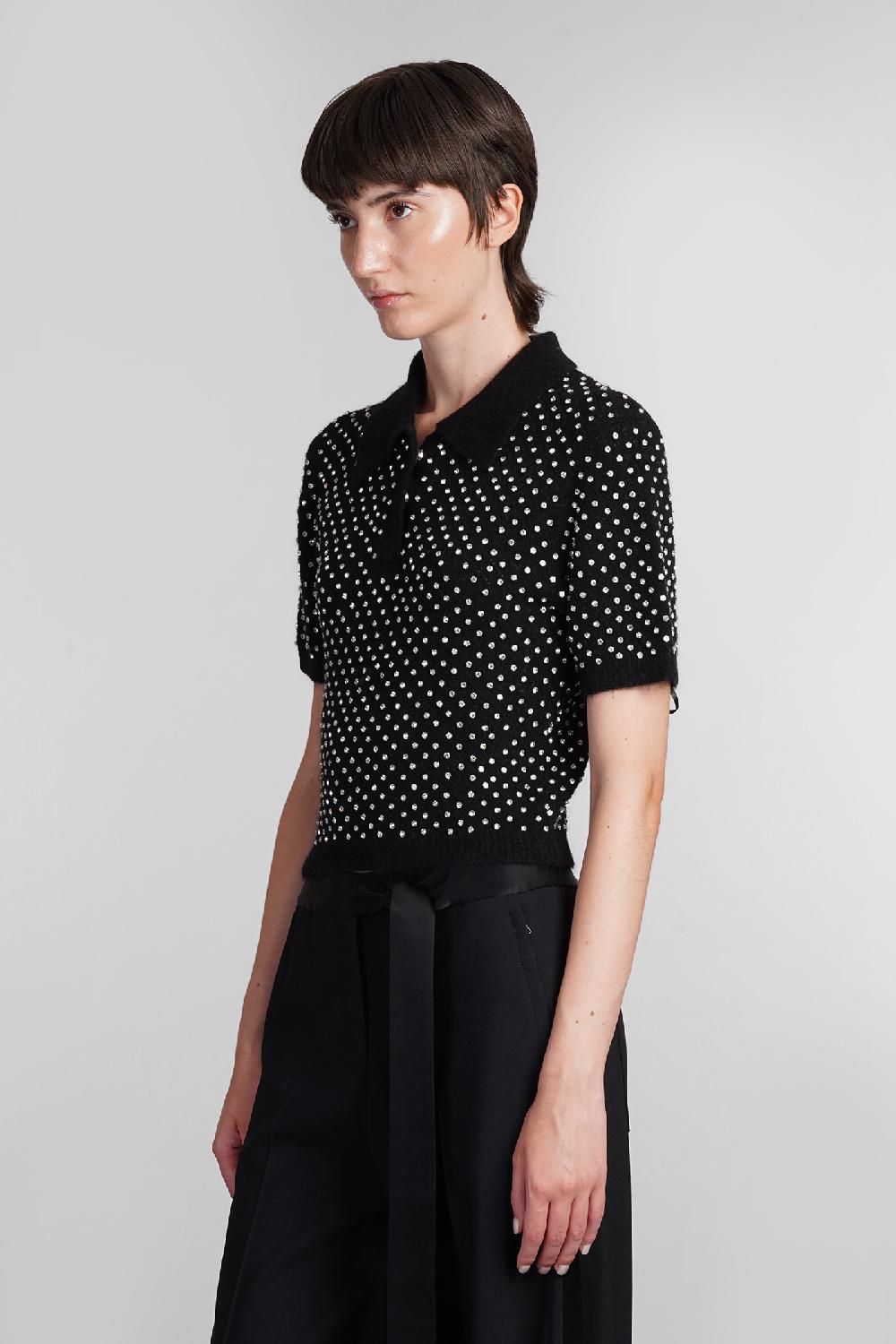 Deliberti David Koma Polo in lana nera cod. 405107 - Deliberti The Luxury Shopping Offerta speciale della fabbrica