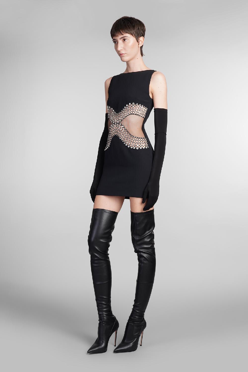 Deliberti David Koma Abito in viscosa nera cod. 410015 - Deliberti The Luxury Shopping Fino al 55% di sconto