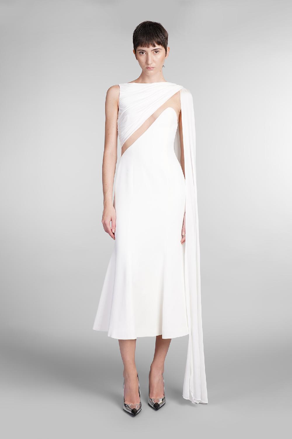 Deliberti David Koma Abito in viscosa bianca cod. 410020 - Deliberti The Luxury Shopping