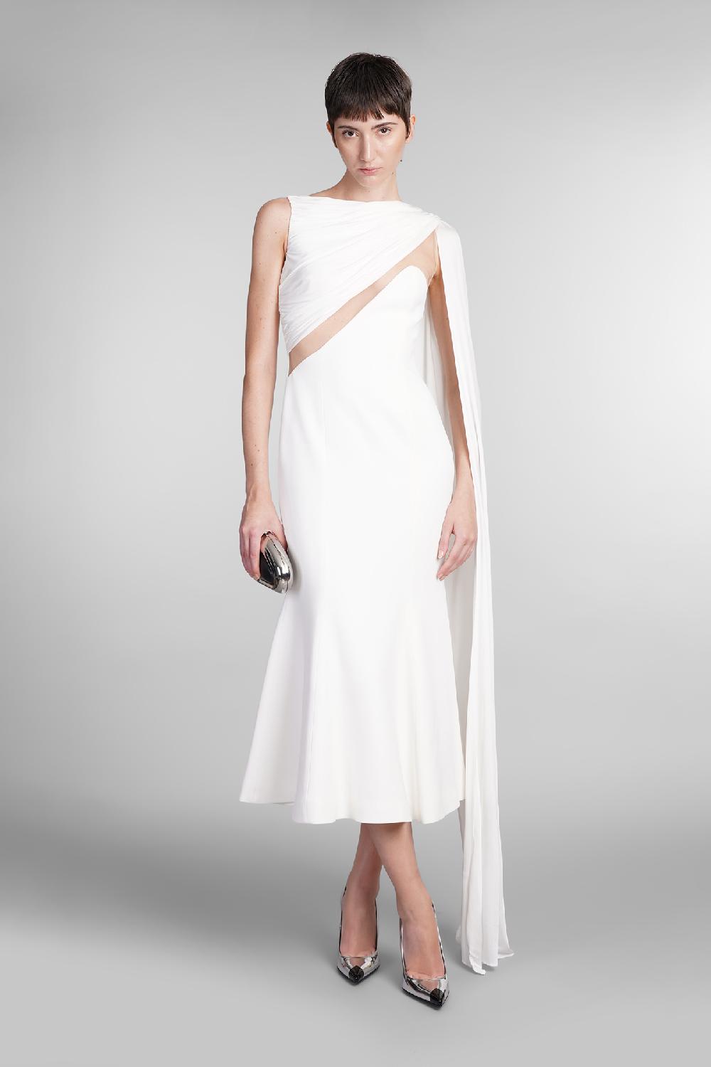 Deliberti David Koma Abito in viscosa bianca cod. 410020 - Deliberti The Luxury Shopping 50% di sconto con spedizione gratuita