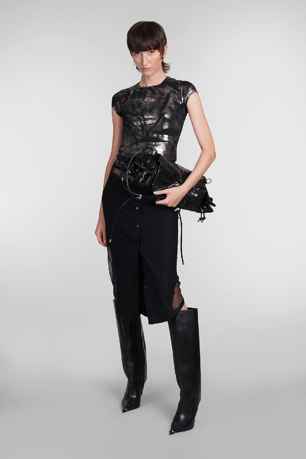 Deliberti Diesel T-shirt t angie p1 in modal nero cod. 406127 - Deliberti The Luxury Shopping 50% di sconto per tempo limitato