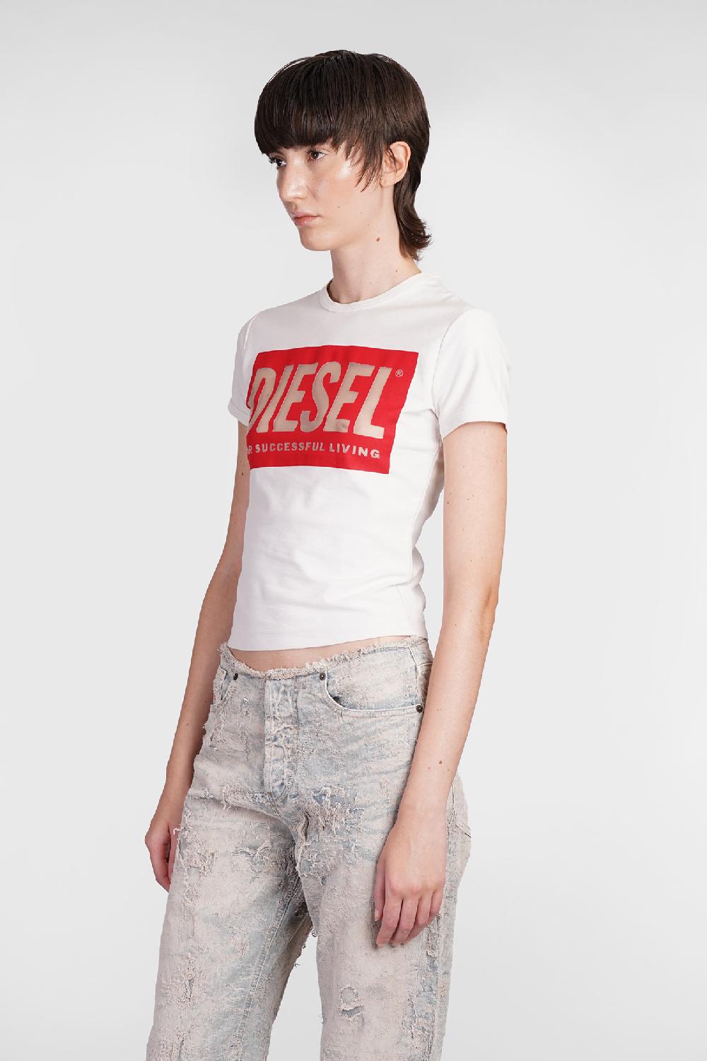Deliberti Diesel T-shirt t malun in cotone beige cod. 406548 - Deliberti The Luxury Shopping Nuovo