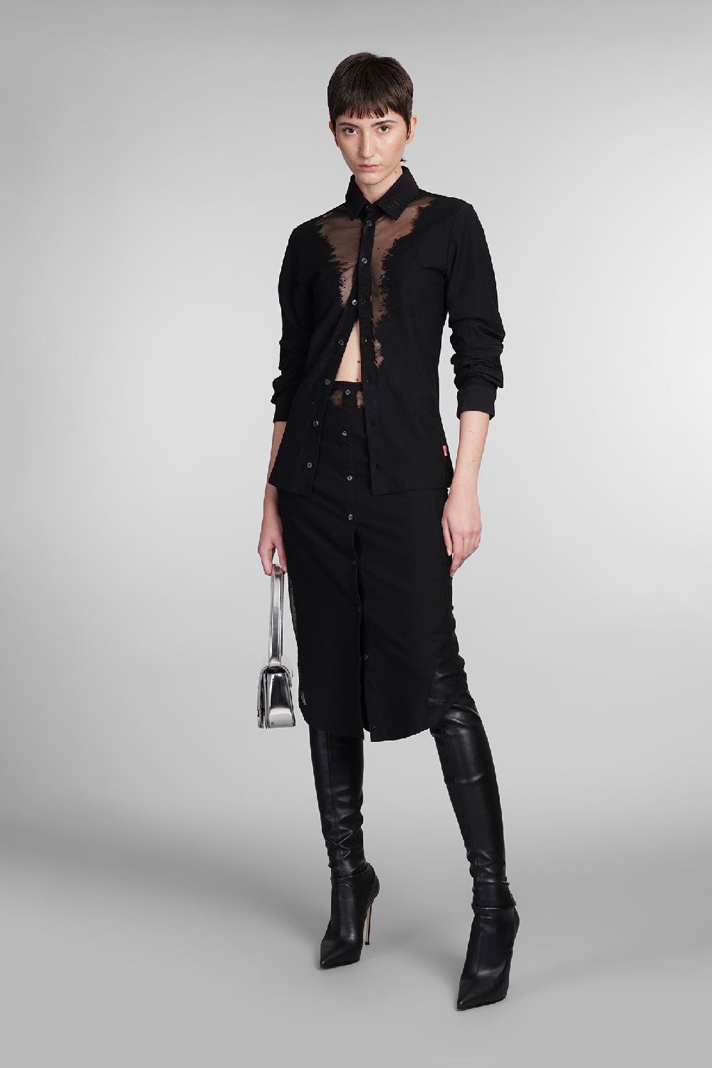 Deliberti Diesel Camicia s sun plain in cotone nero cod. 406549 - Deliberti The Luxury Shopping Qualità