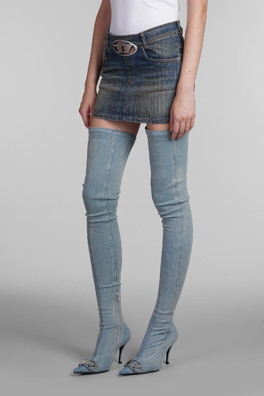 Deliberti Diesel Gonna de ron s2 in denim blu cod. 403950 - Deliberti The Luxury Shopping Negozi Online