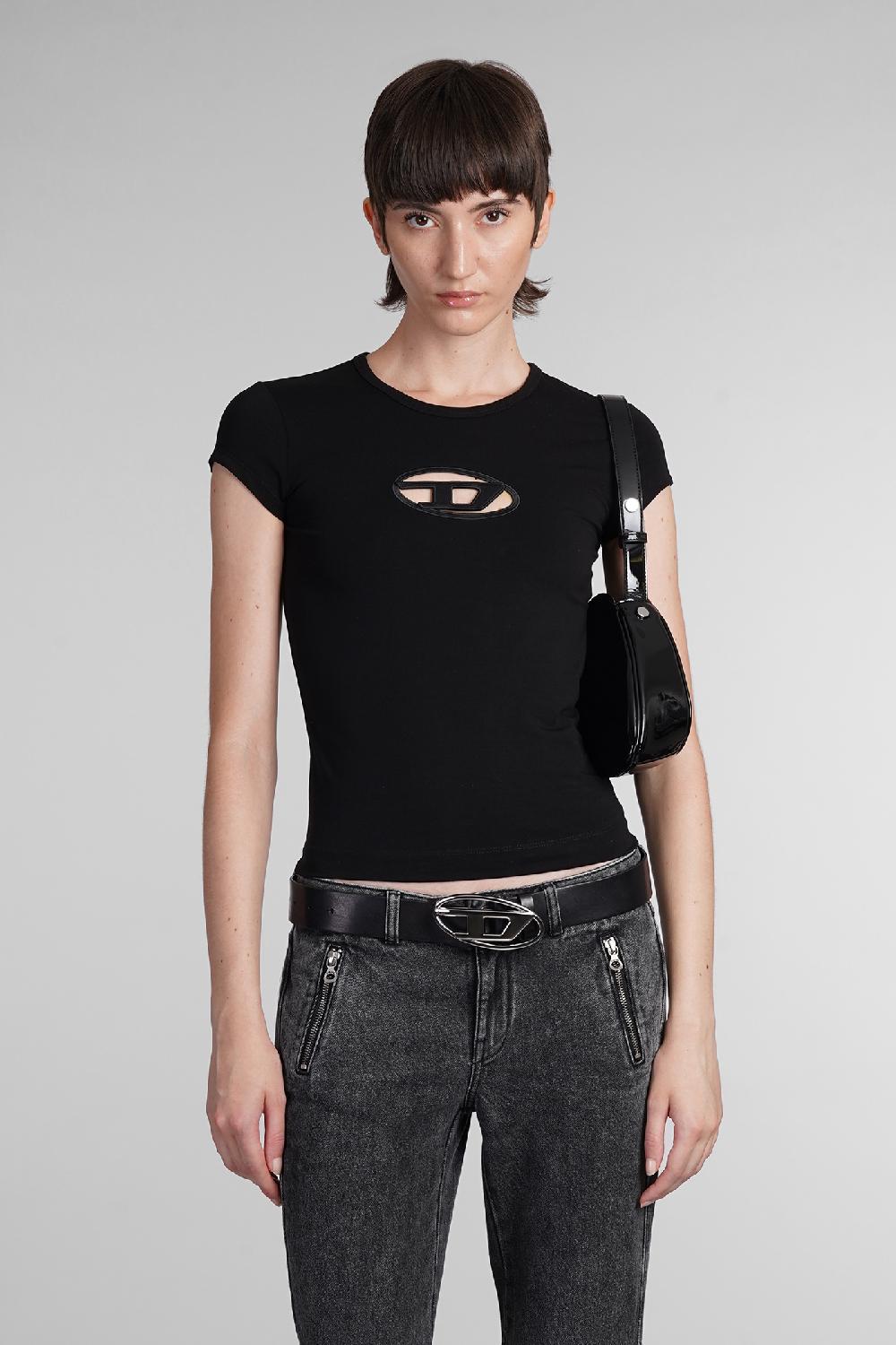 Deliberti Diesel T-shirt t angie in cotone nero cod. 403954 - Deliberti The Luxury Shopping Fino Al -60%