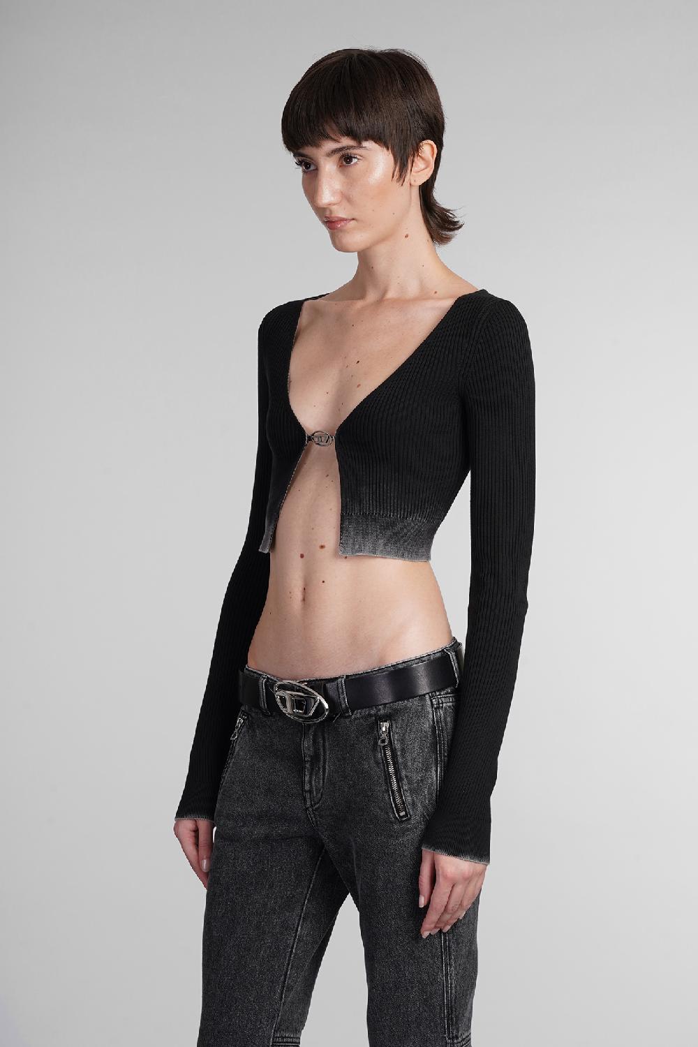Deliberti Diesel Cardigan m latina in cotone nero cod. 403957 - Deliberti The Luxury Shopping Prezzo Ridotto