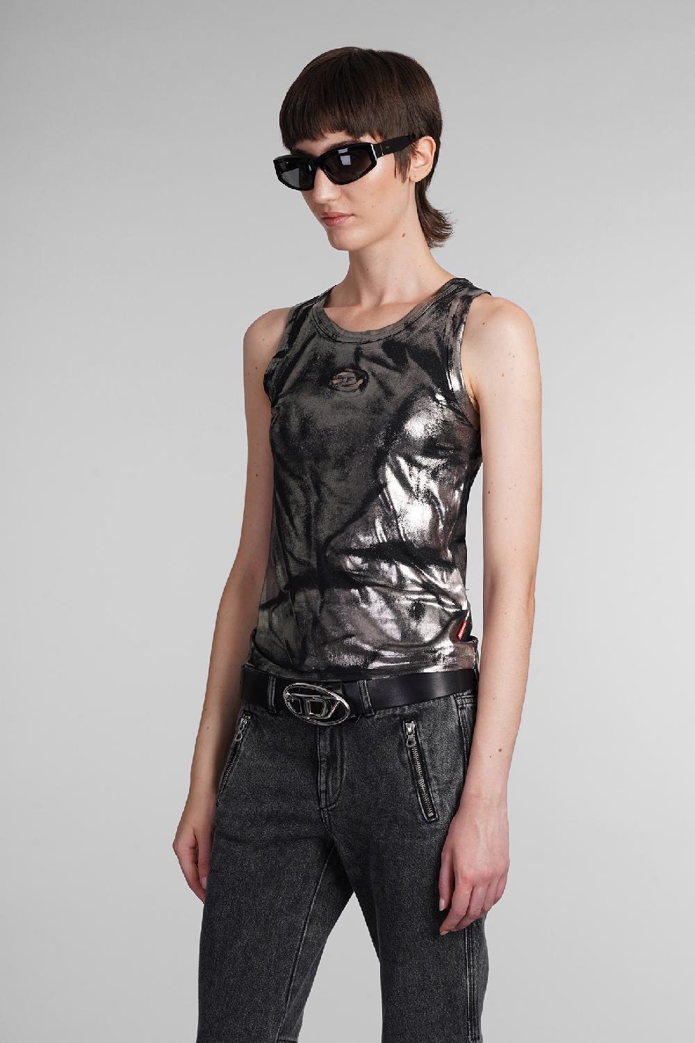 Deliberti Diesel Topwear t lynys in modal argento cod. 403966 - Deliberti The Luxury Shopping Outlet