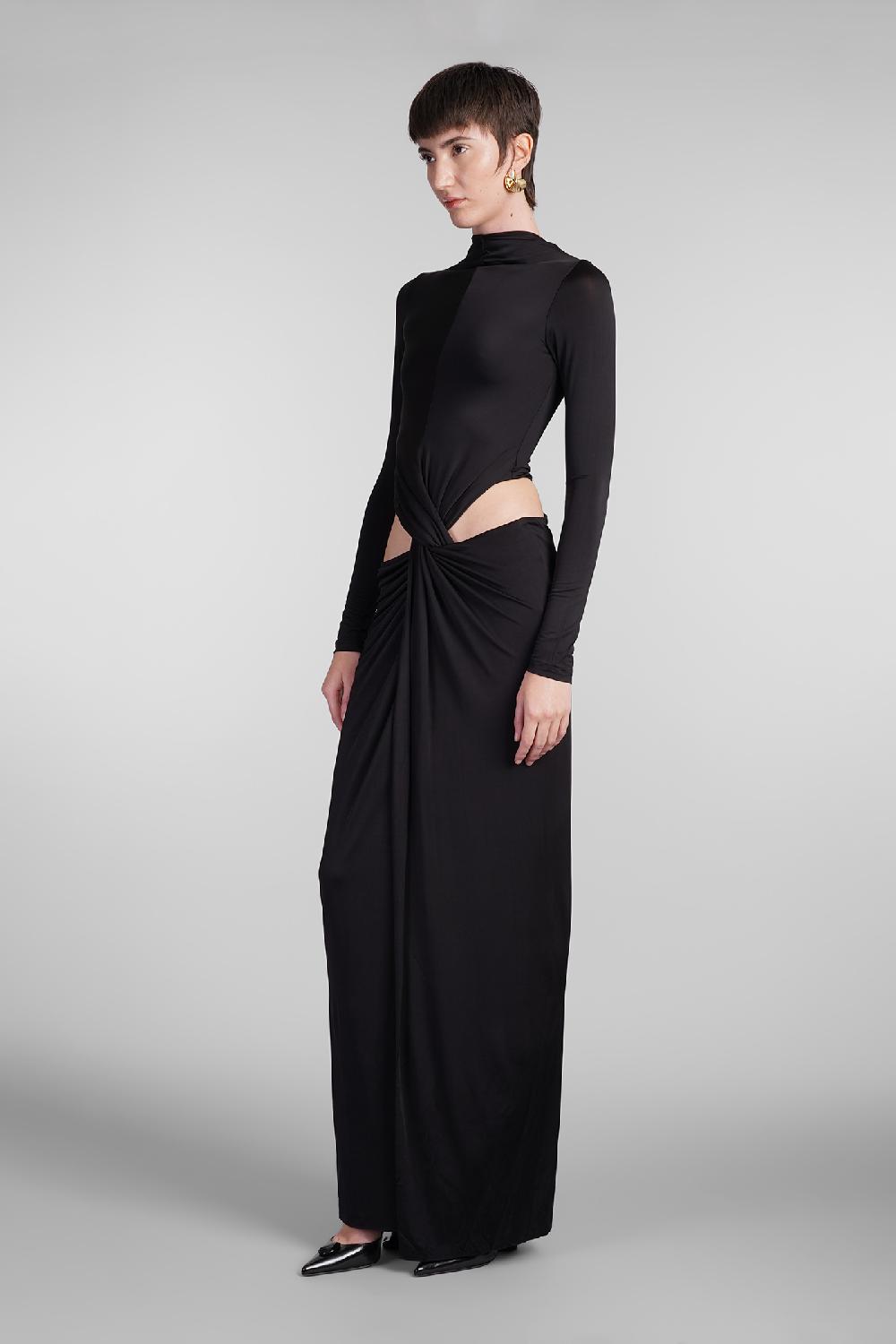 Deliberti Cult Gaia Abito keri in viscosa nera cod. 409537 - Deliberti The Luxury Shopping In Vendita