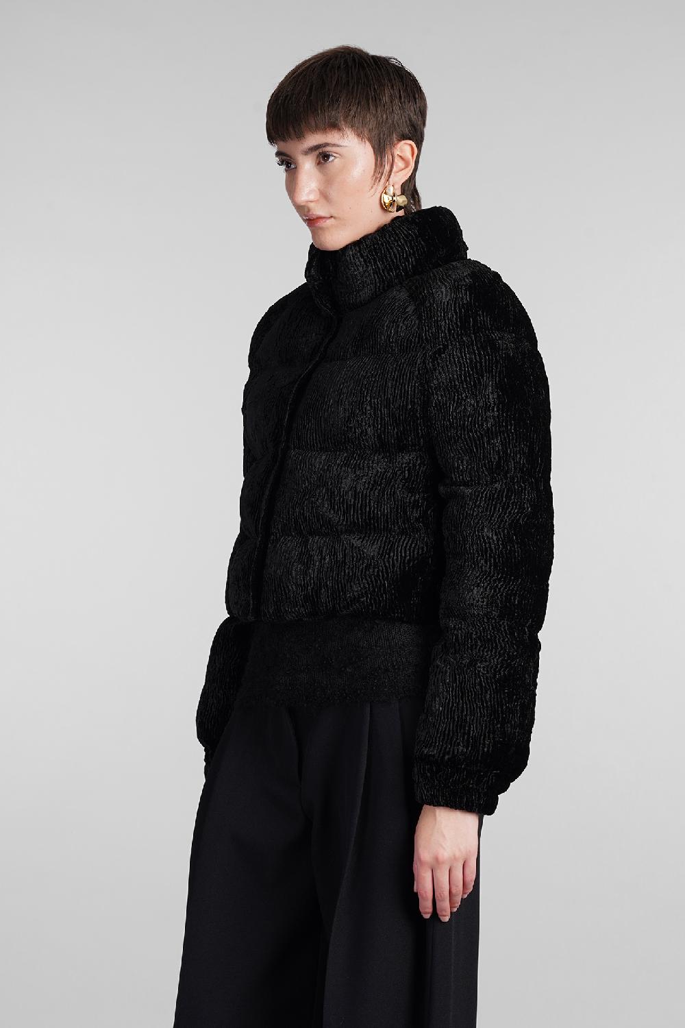 Deliberti Cult Gaia Piumino bombon in viscosa nera cod. 409539 - Deliberti The Luxury Shopping Offerte