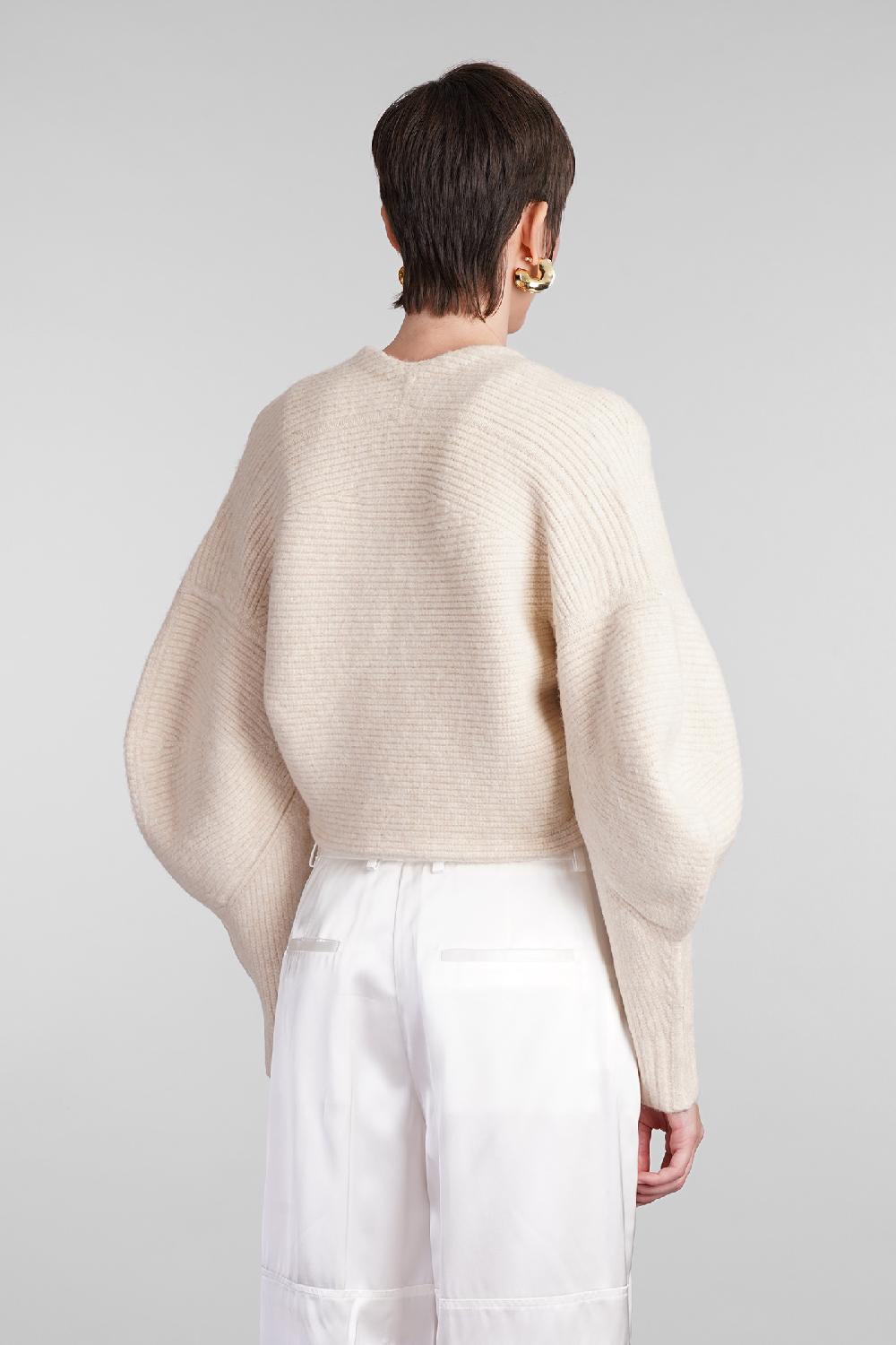 Deliberti Cult Gaia Cardigan devin in lana beige cod. 409541 - Deliberti The Luxury Shopping Vendita Calda