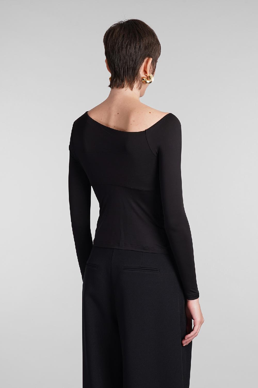 Deliberti Cult Gaia Topwear rosia in viscosa nera cod. 409549 - Deliberti The Luxury Shopping Vendite Flash