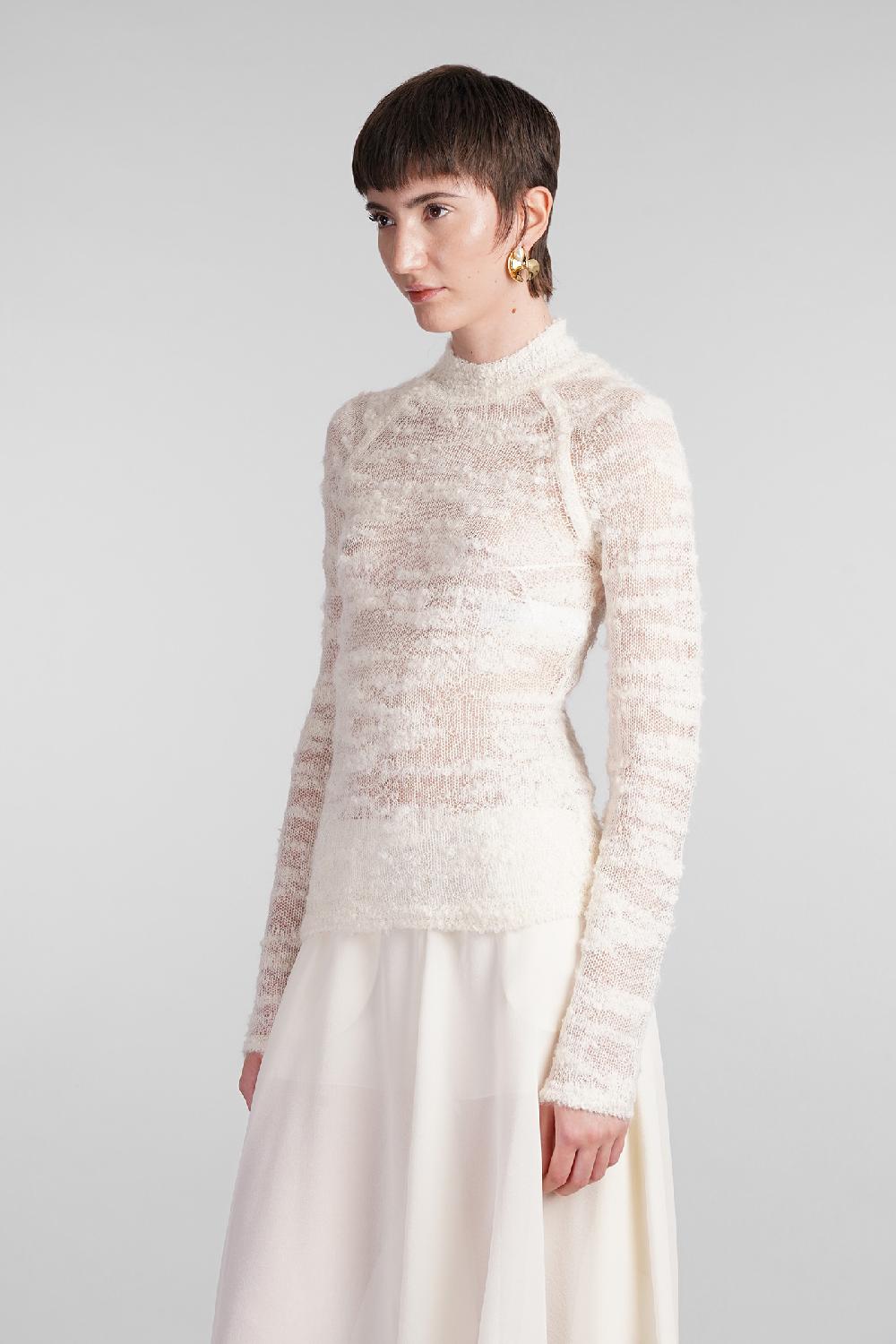 Deliberti Cult Gaia Maglia sima in lana beige cod. 409545 - Deliberti The Luxury Shopping Nuova