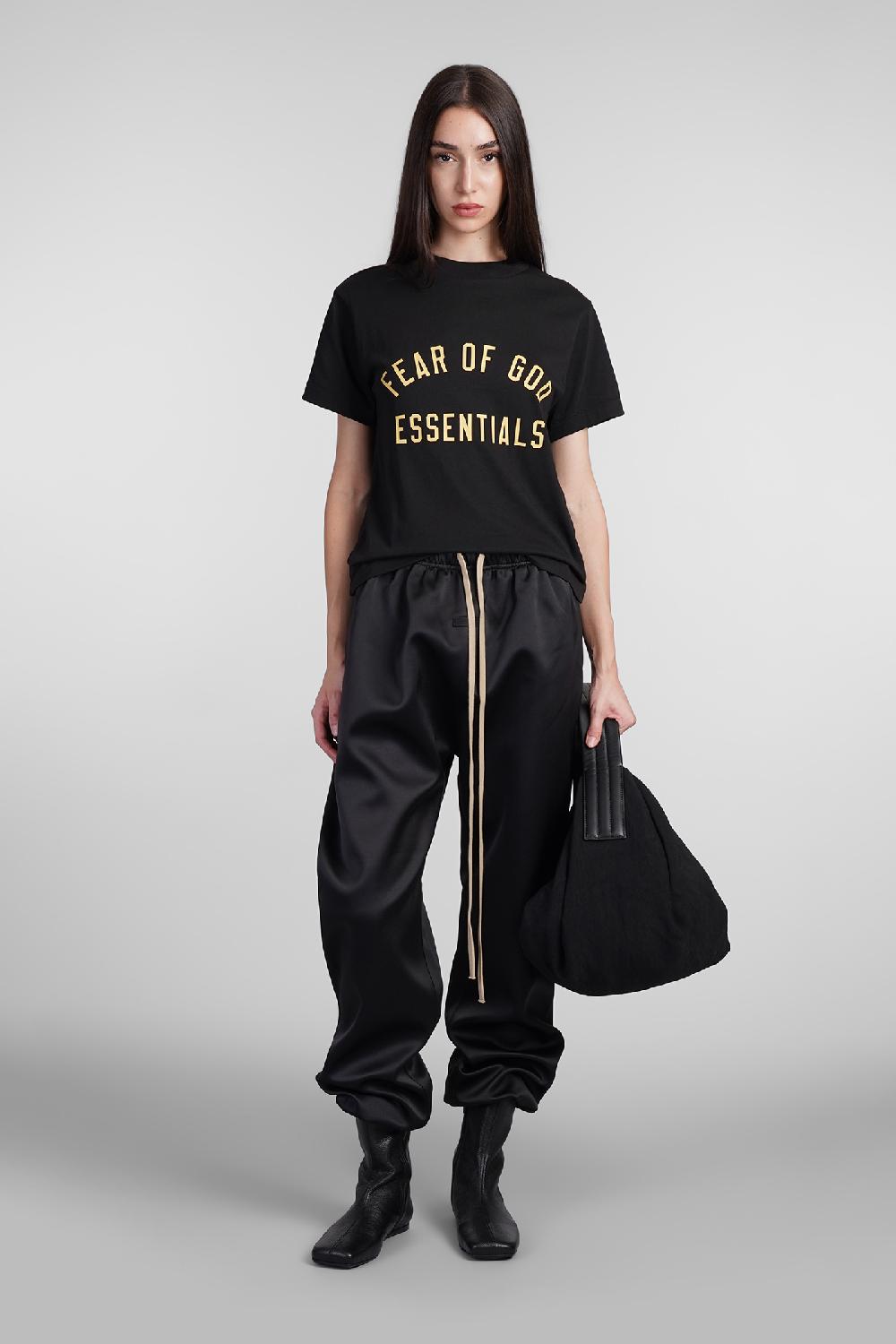 Deliberti Fear of God Essentials T-shirt in cotone nero cod. 408709 - Deliberti The Luxury Shopping Flash Sale