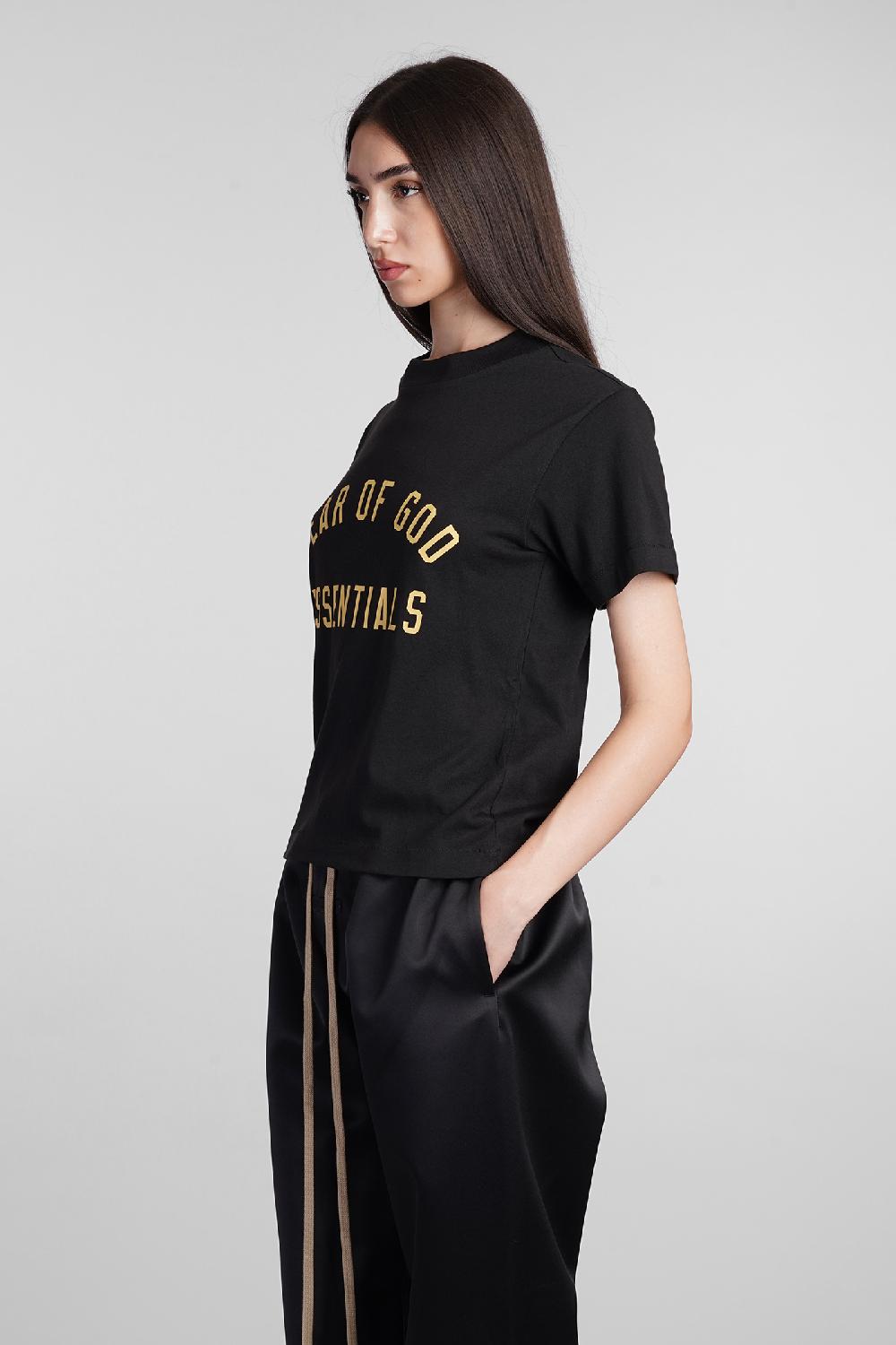 Deliberti Fear of God Essentials T-shirt in cotone nero cod. 408709 - Deliberti The Luxury Shopping Flash Sale