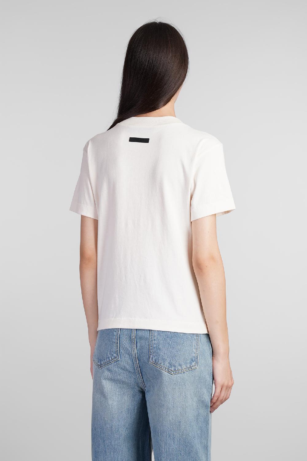 Deliberti Fear of God Essentials T-shirt in cotone beige cod. 408710 - Deliberti The Luxury Shopping Fornitura limitata